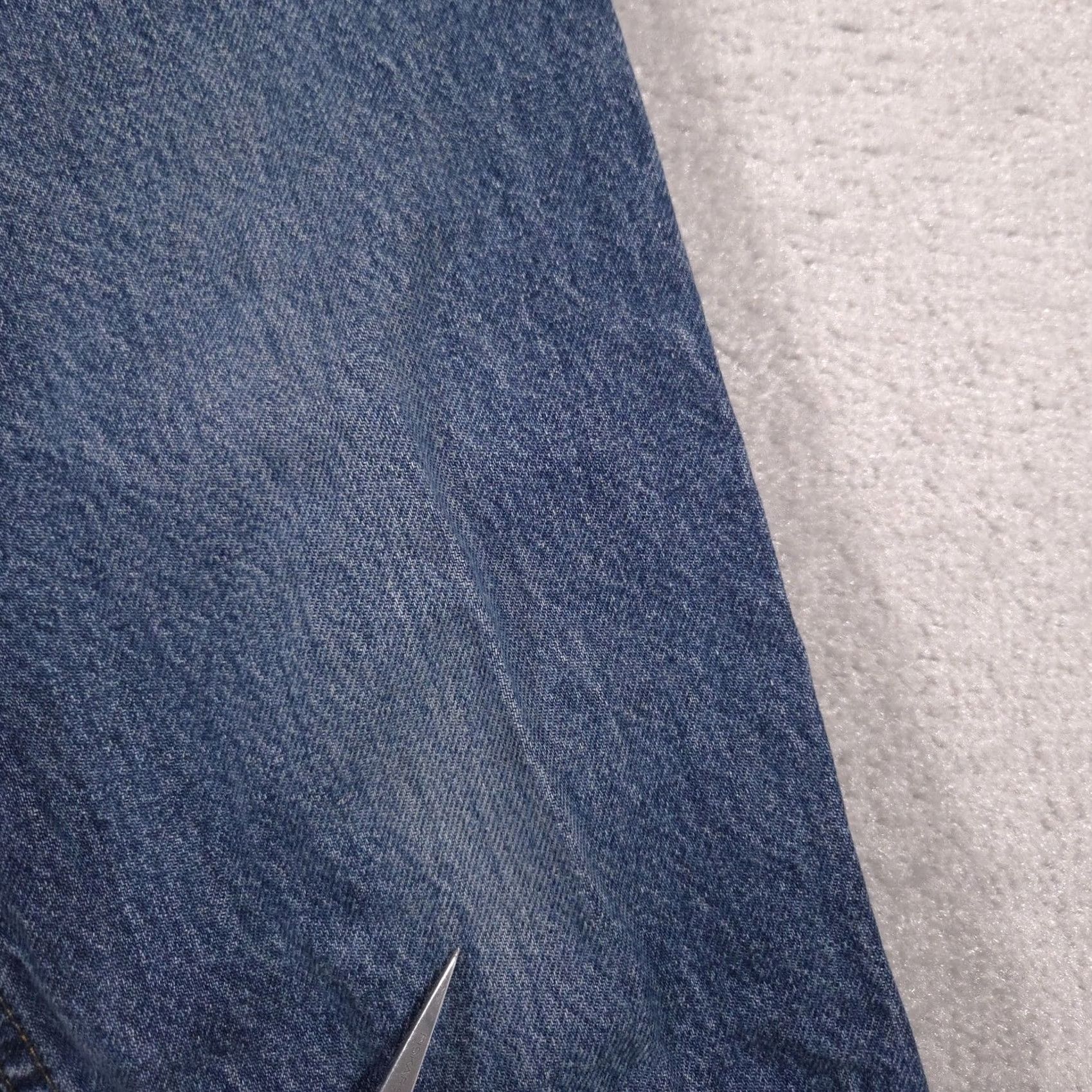 Lee VINTAGE? Lee Jeans Mens 34x32 Blue Denim Regular Fit Straight Leg Distressed Workwear Size US 34 / EU 50 - 7 Thumbnail