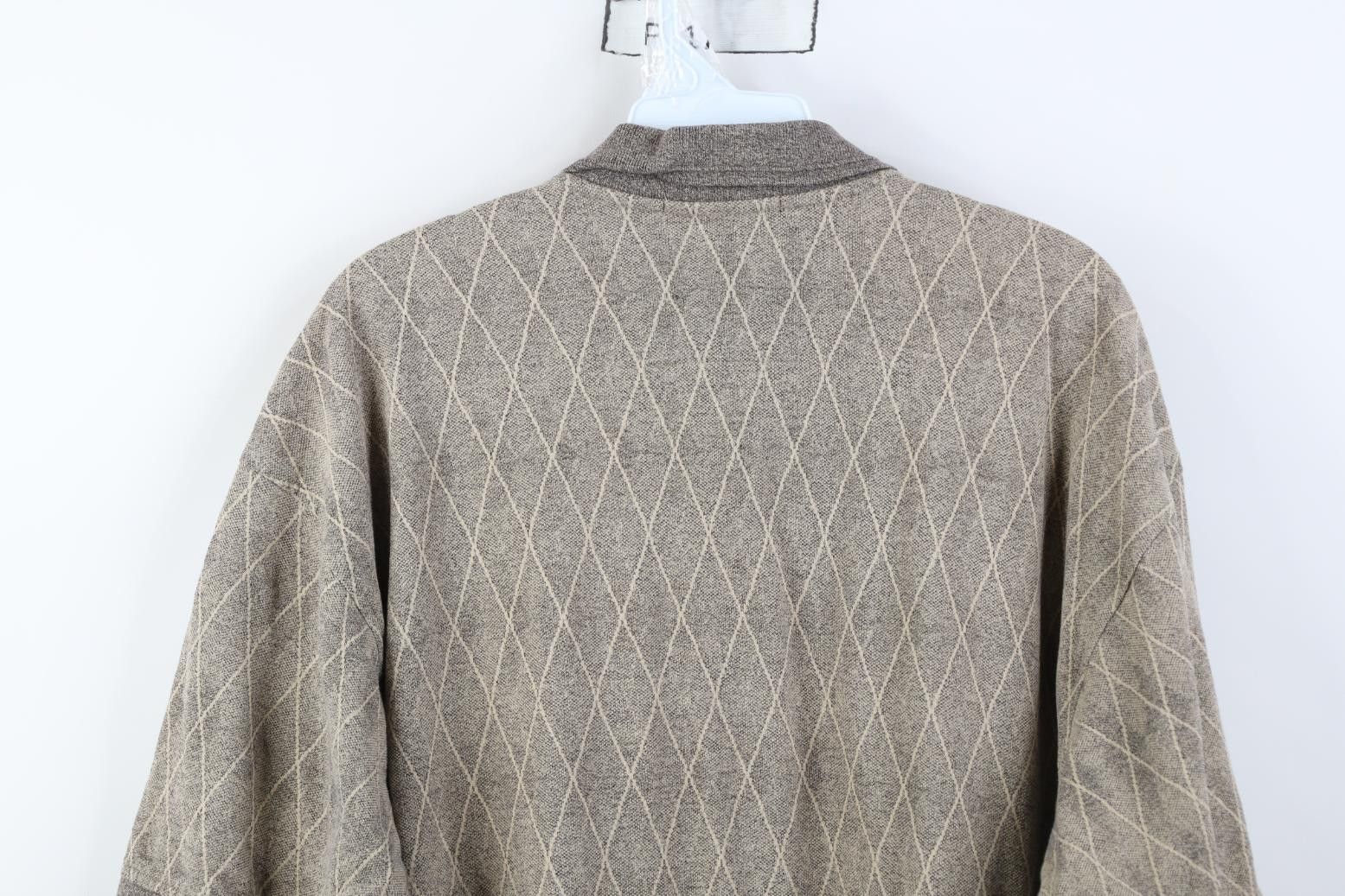 Vintage Vintage 90s Streetwear Diamond Knit Collared Golf Polo Shirt Size US XL / EU 56 / 4 - 9 Thumbnail