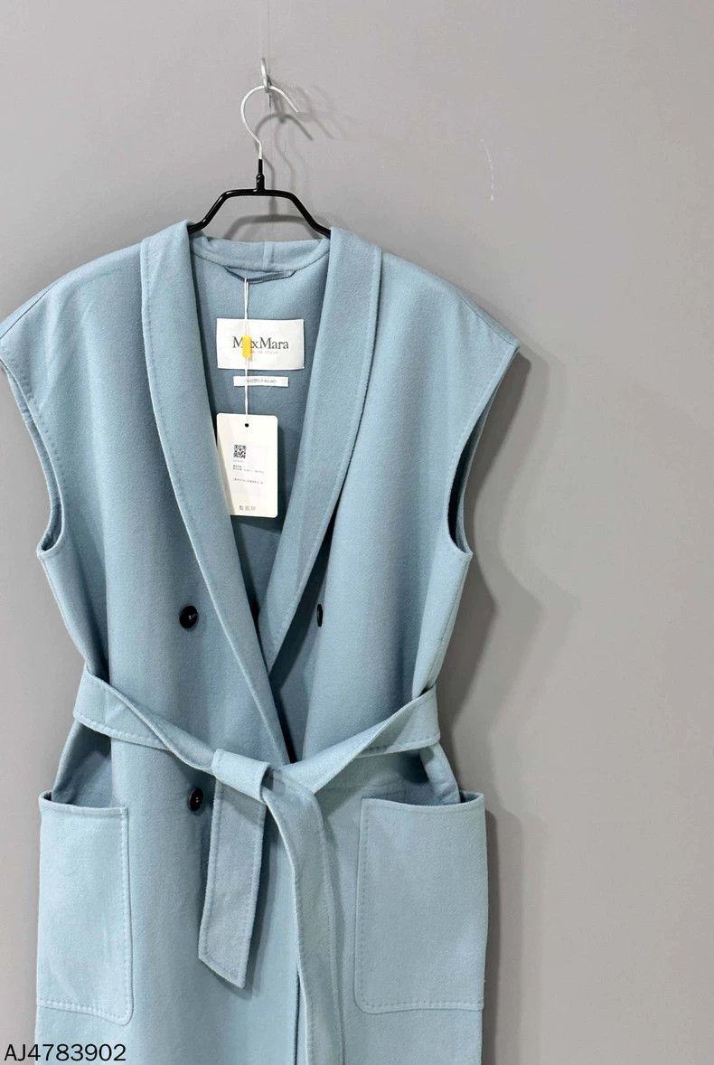 Max Mara Max Mara Blue cashmere-blend sleeveless coat Size M / US 6-8 / IT 42-44 - 2 Thumbnail