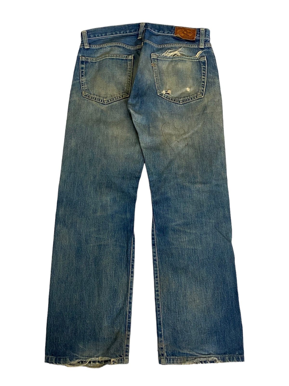 Vintage 45 RPM Archive Japan Jeans Light Mud Dirty Washed