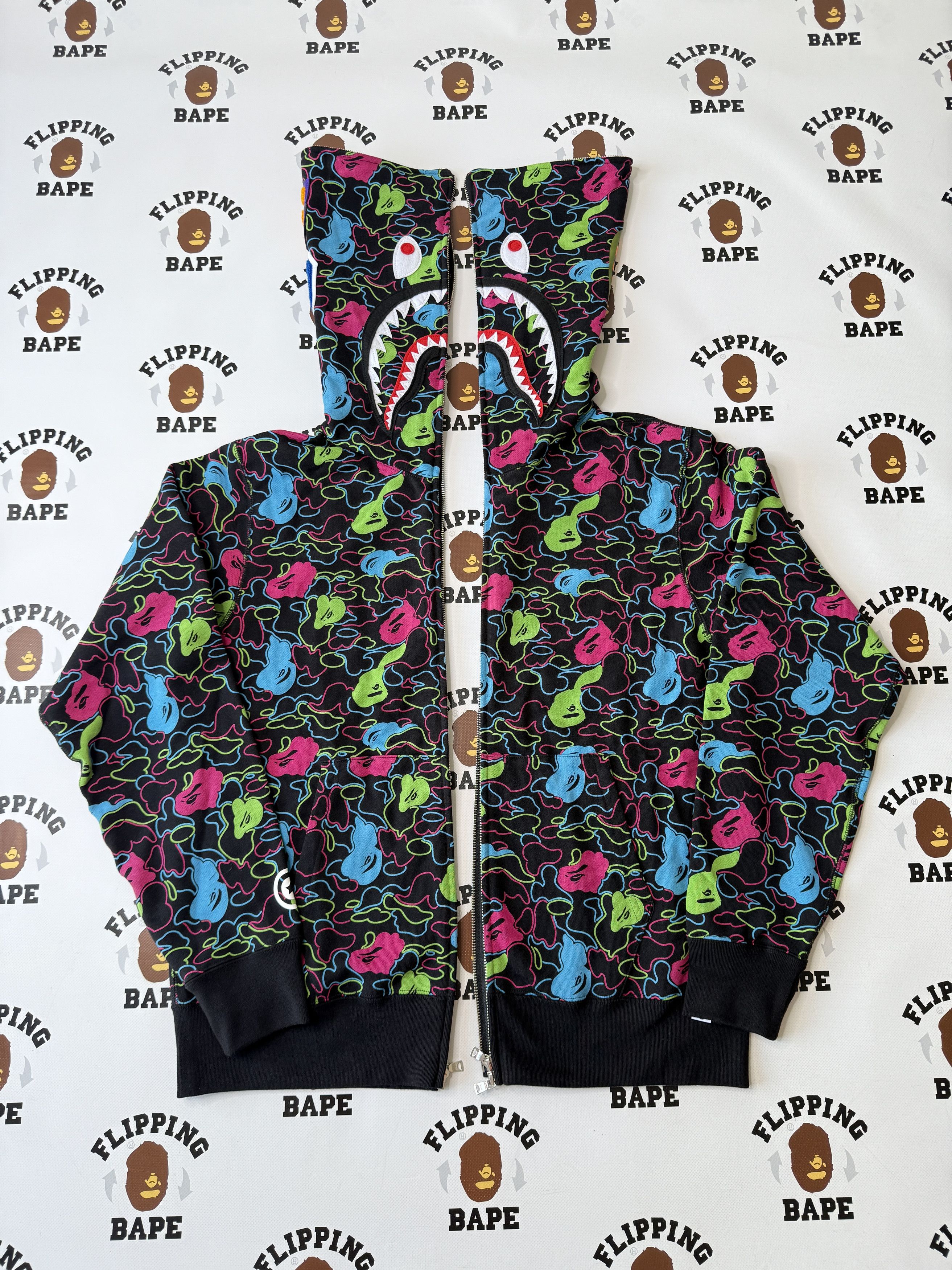 Bape BAPE LAS VEGAS SEPARATE SHARK FULL ZIP HOODIE Size US M / EU 48-50 / 2 - 1 Thumbnail