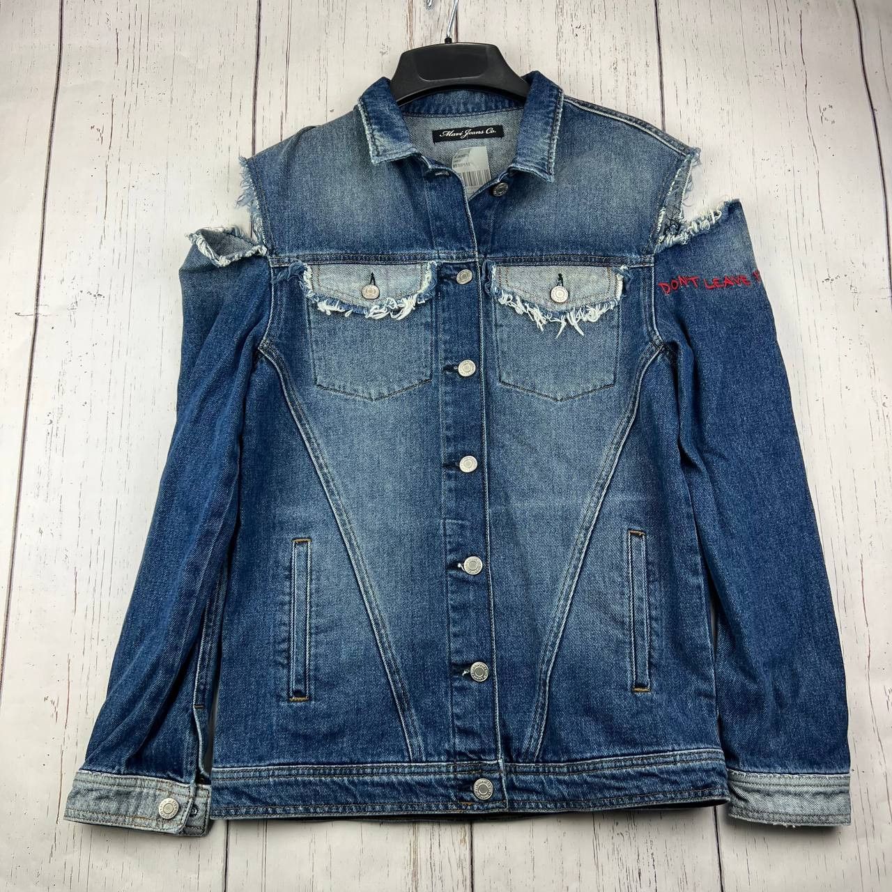 Mavi Mavi Small Classic Fit Stretchable Distressed Denim Jacket Size S / US 4 / IT 40 - 1 Thumbnail