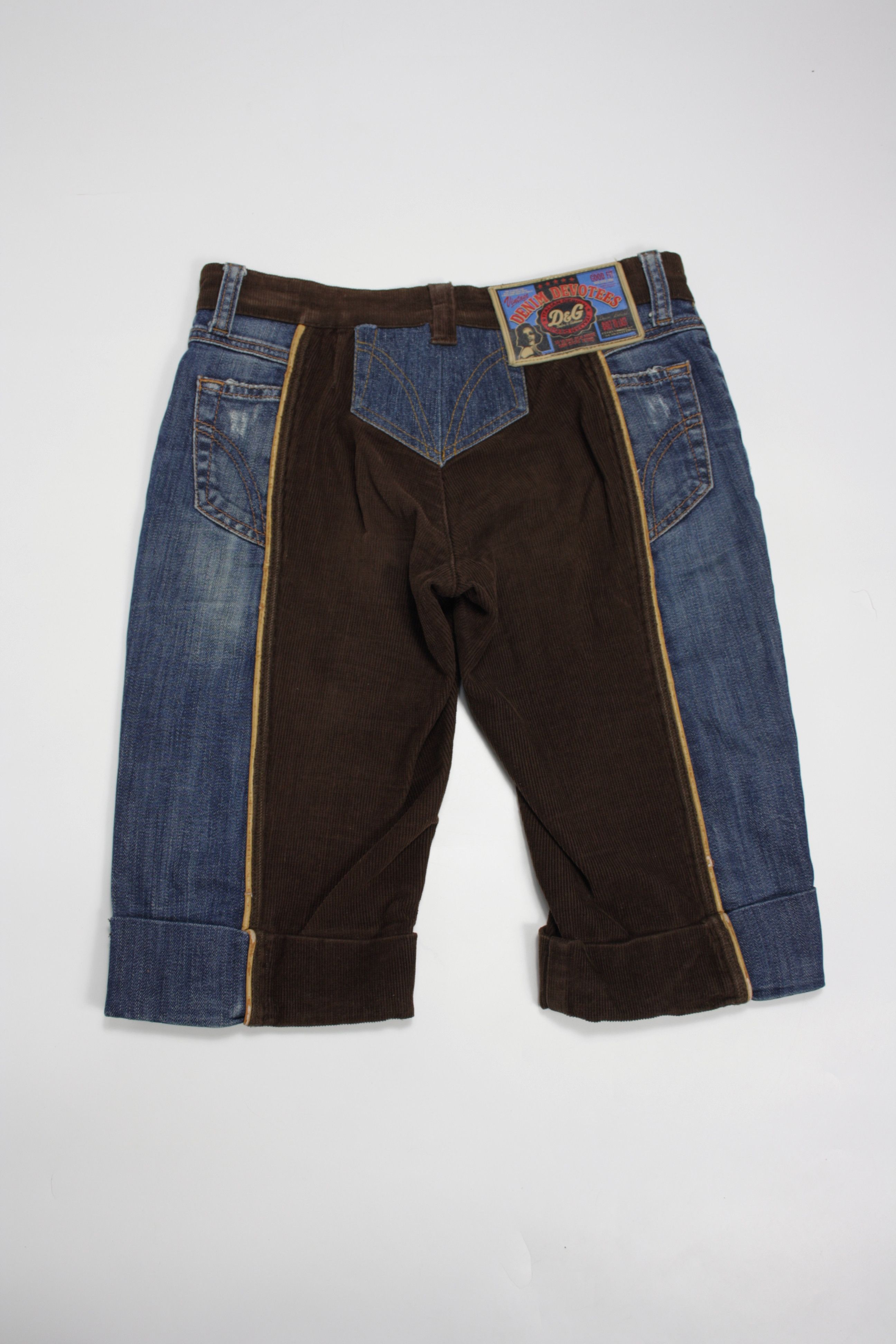 Dolce & Gabbana × Vintage Dolce & Gabbana Y2K Denim Corduroy Shorts Size 28" / US 6 / IT 42 - 3 Thumbnail