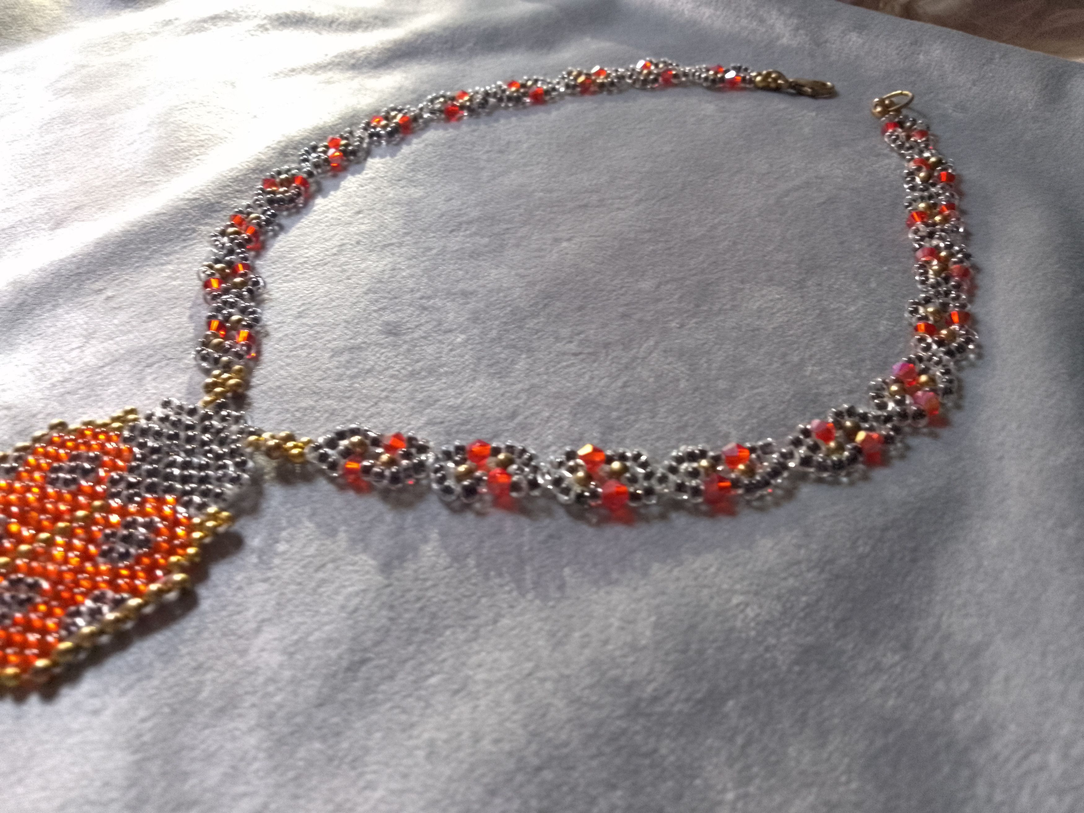 Handmade Necklace Beaded Pendant Ladybug Elegant Boho Unique Size ONE SIZE - 3 Thumbnail