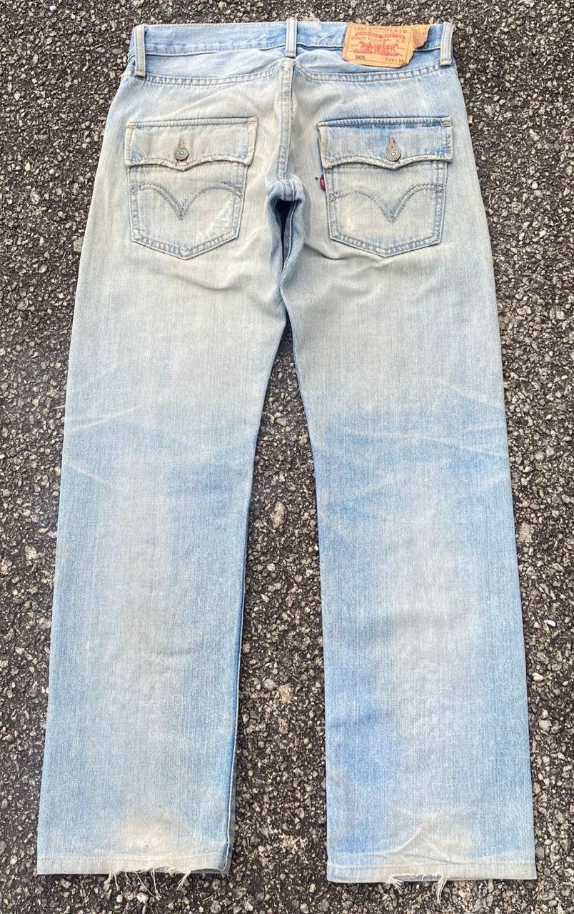 Levi's Vintage 90s Levis 505 Patchwork Distressed Denim Size US 30 / EU 46 - 3 Thumbnail