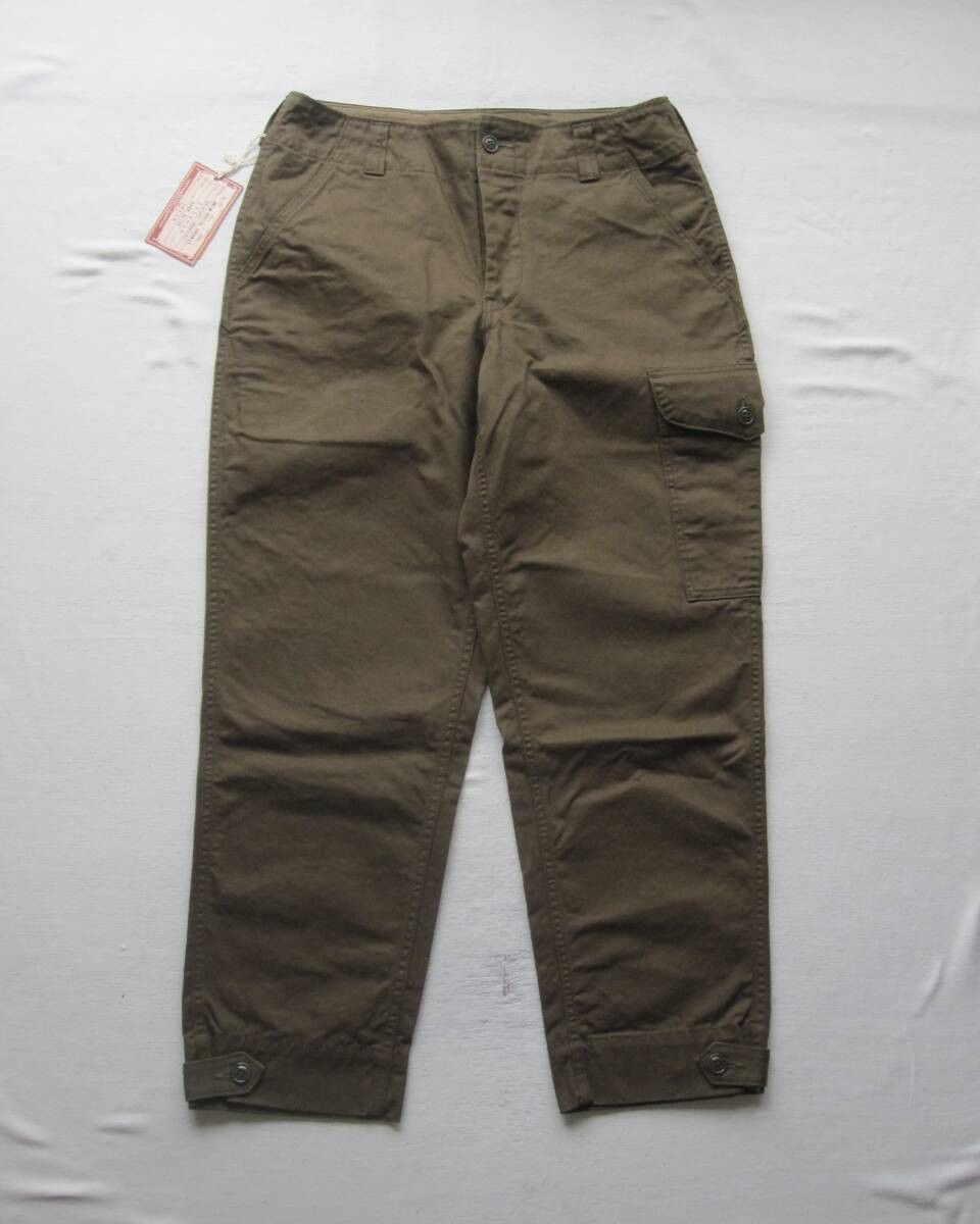 Freewheelers “AVIATOR’S TROUSERS” 34 DARK OLIVE Size US 34 / EU 50 - 1 Thumbnail