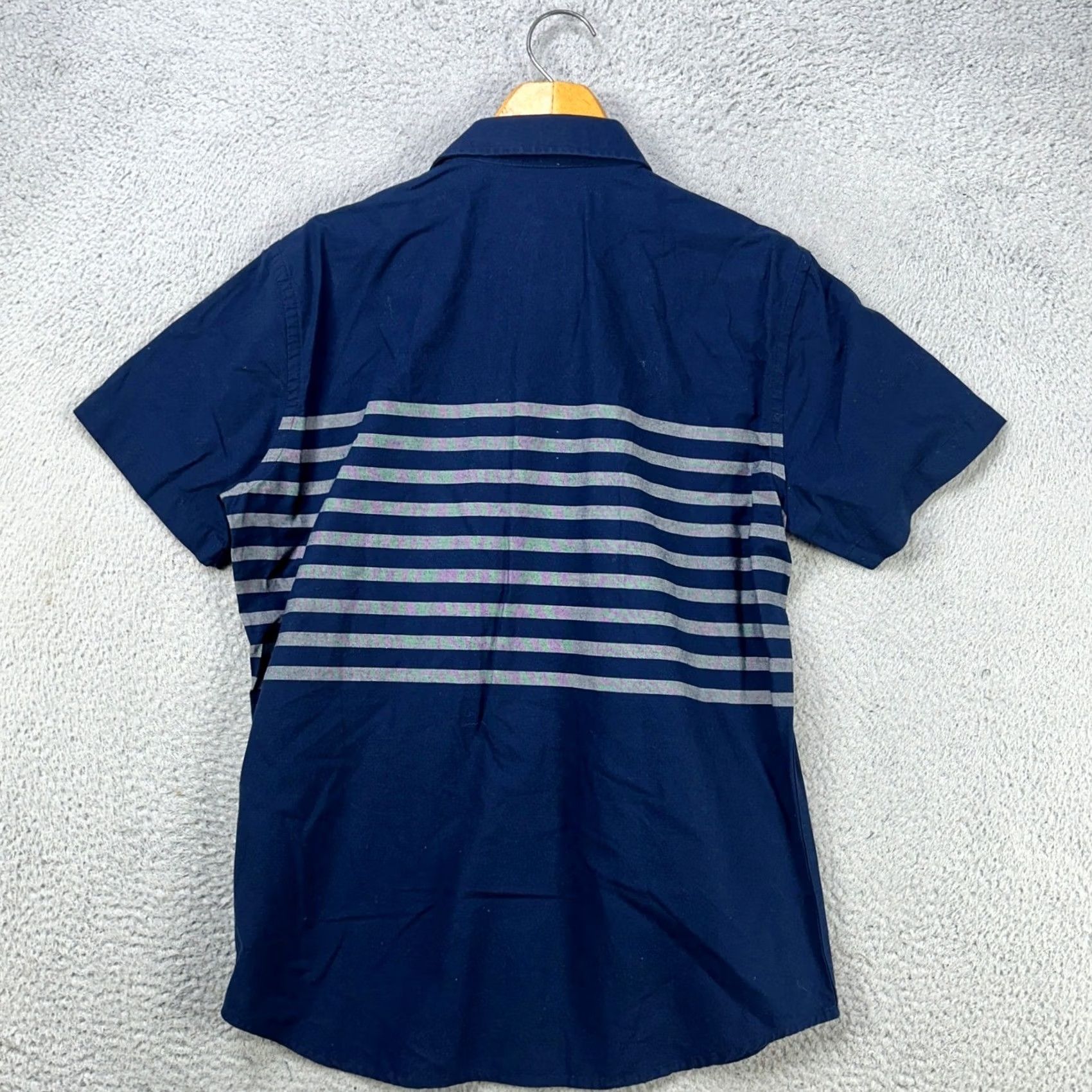 Banana Republic VINTAGE? No — Banana Republic Polo Shirt Mens Medium Blue Stripe Rugby Pocket Short Sleeve NEW Size US M / EU 48-50 / 2 - 4 Thumbnail