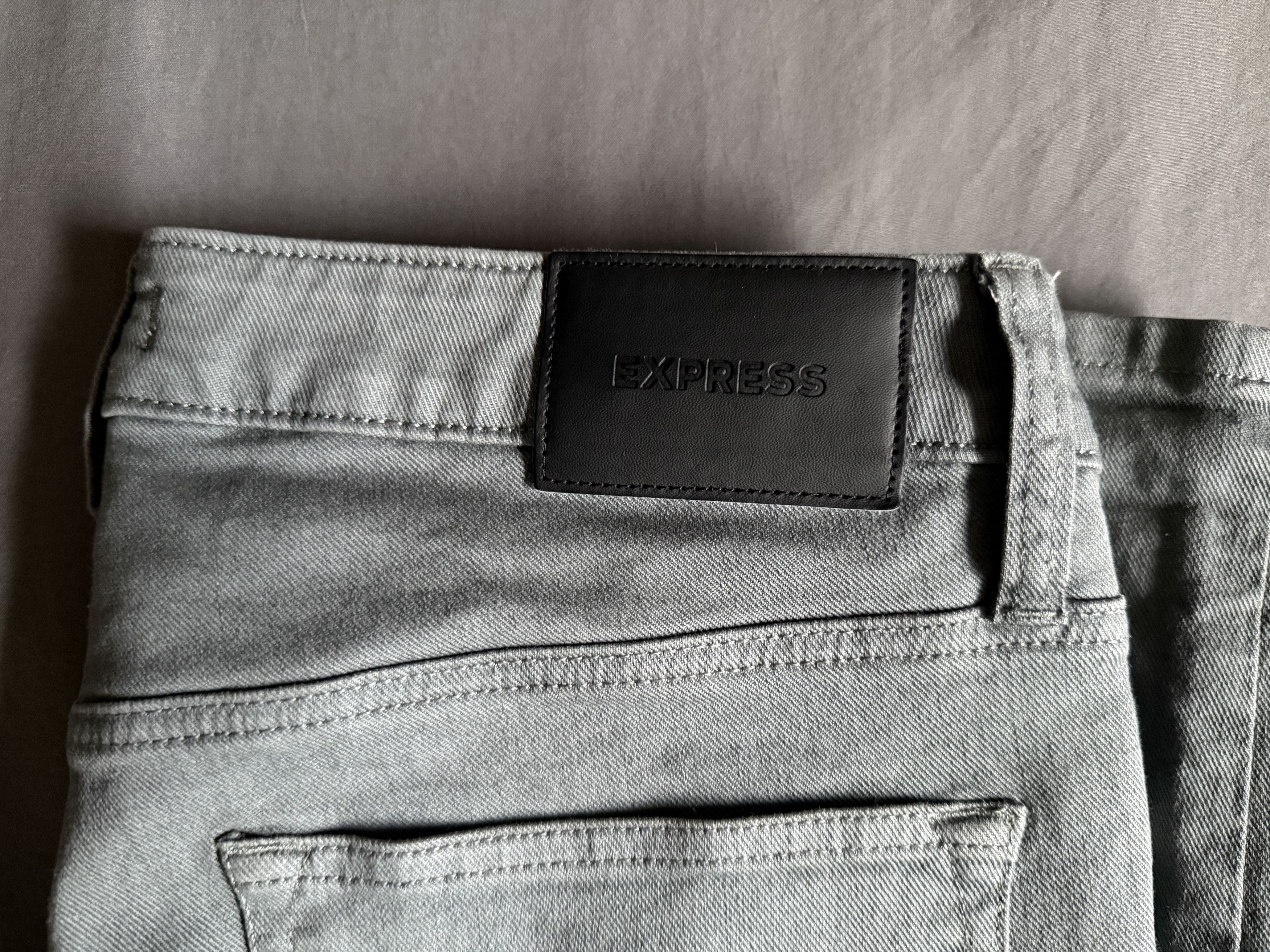 Express Express Men's Skinny Olive Green Hyper Stretch Jeans 31x30 Size US 31 - 1 Thumbnail