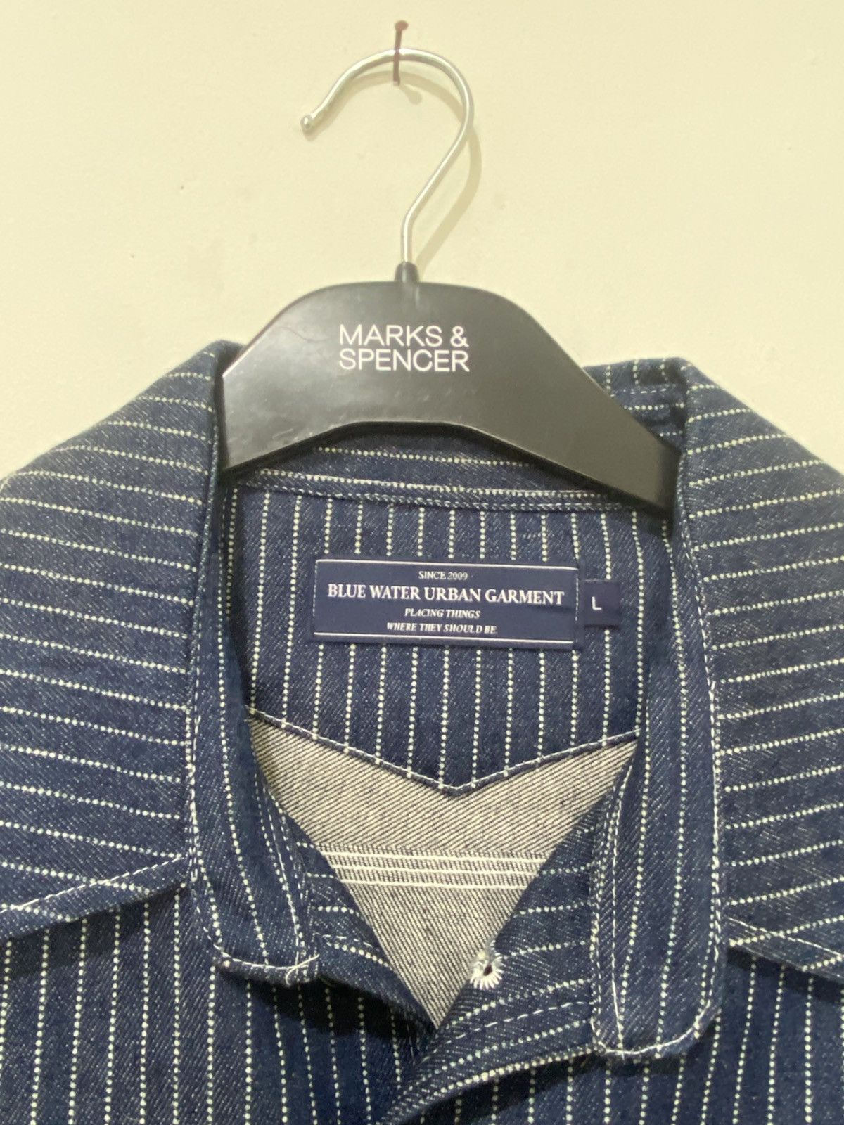 Japanese Brand Blue Water Urban Garment Japanese Chore Denim Jacket Size US L / EU 52-54 / 3 - 2 Thumbnail