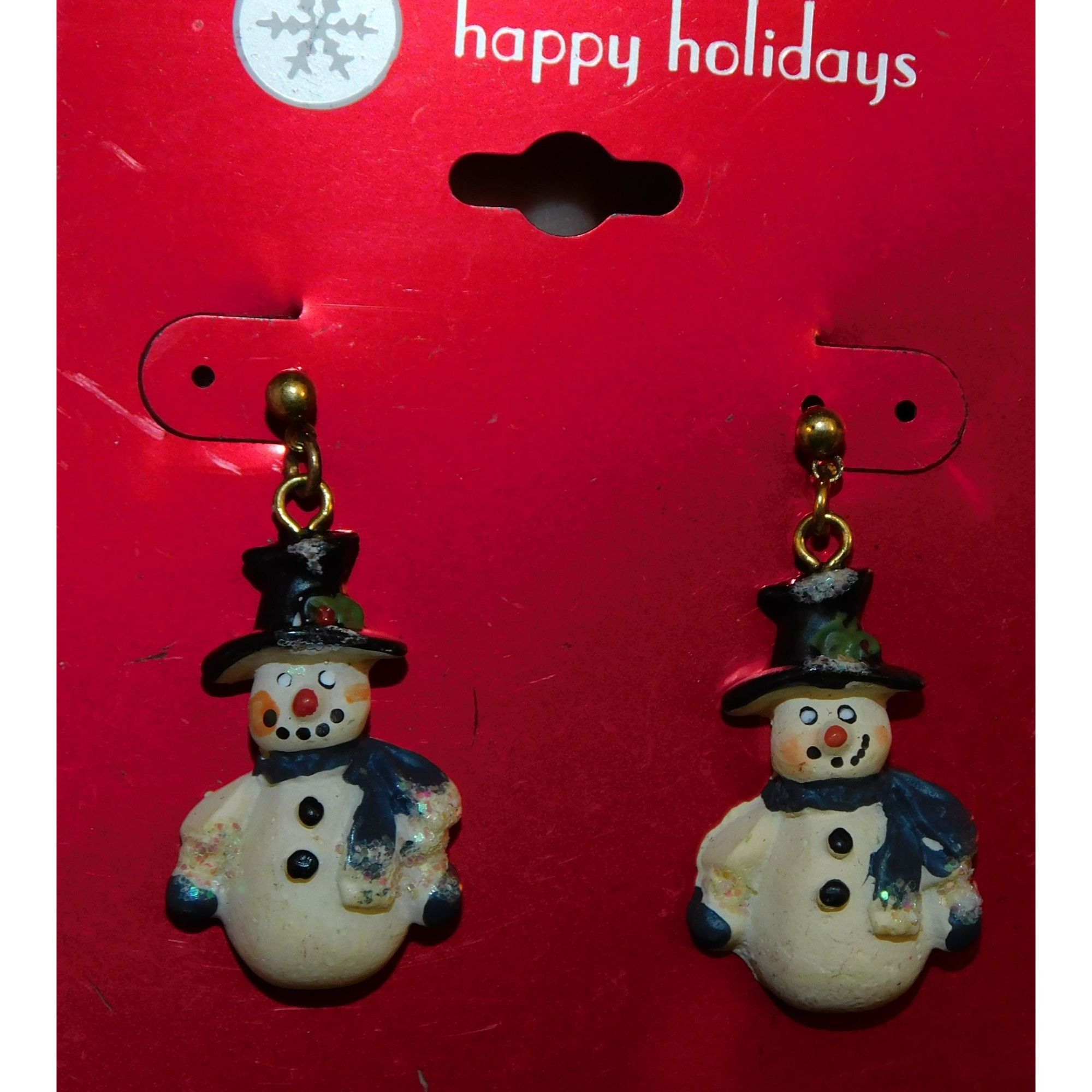 Other Festive Snowman Christmas Dangle Earrings Size ONE SIZE - 2 Thumbnail