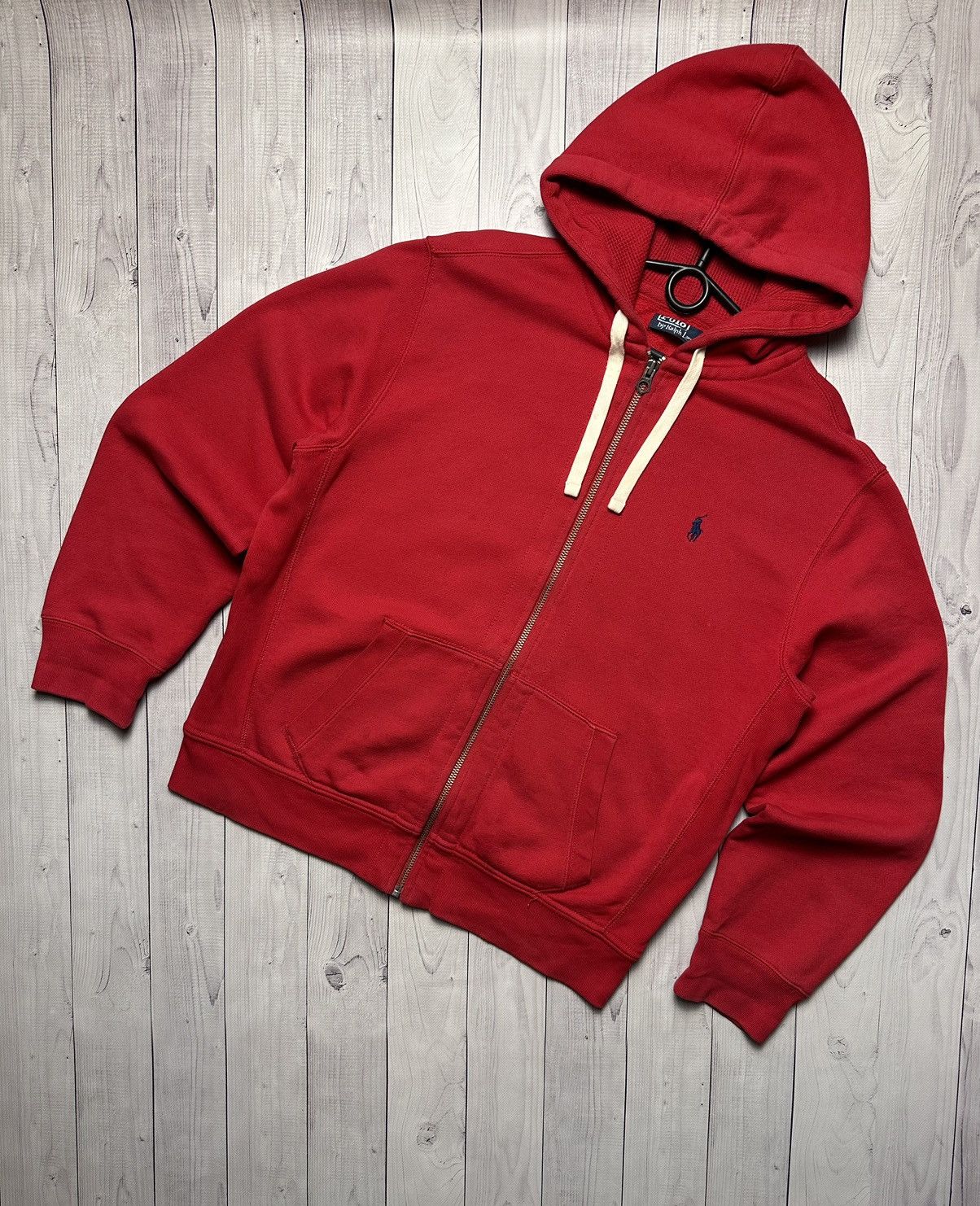 Polo Ralph Lauren × Vintage Vintage Polo Ralph Lauren zip hoodie logo size L red Size US L / EU 52-54 / 3 - 1 Thumbnail