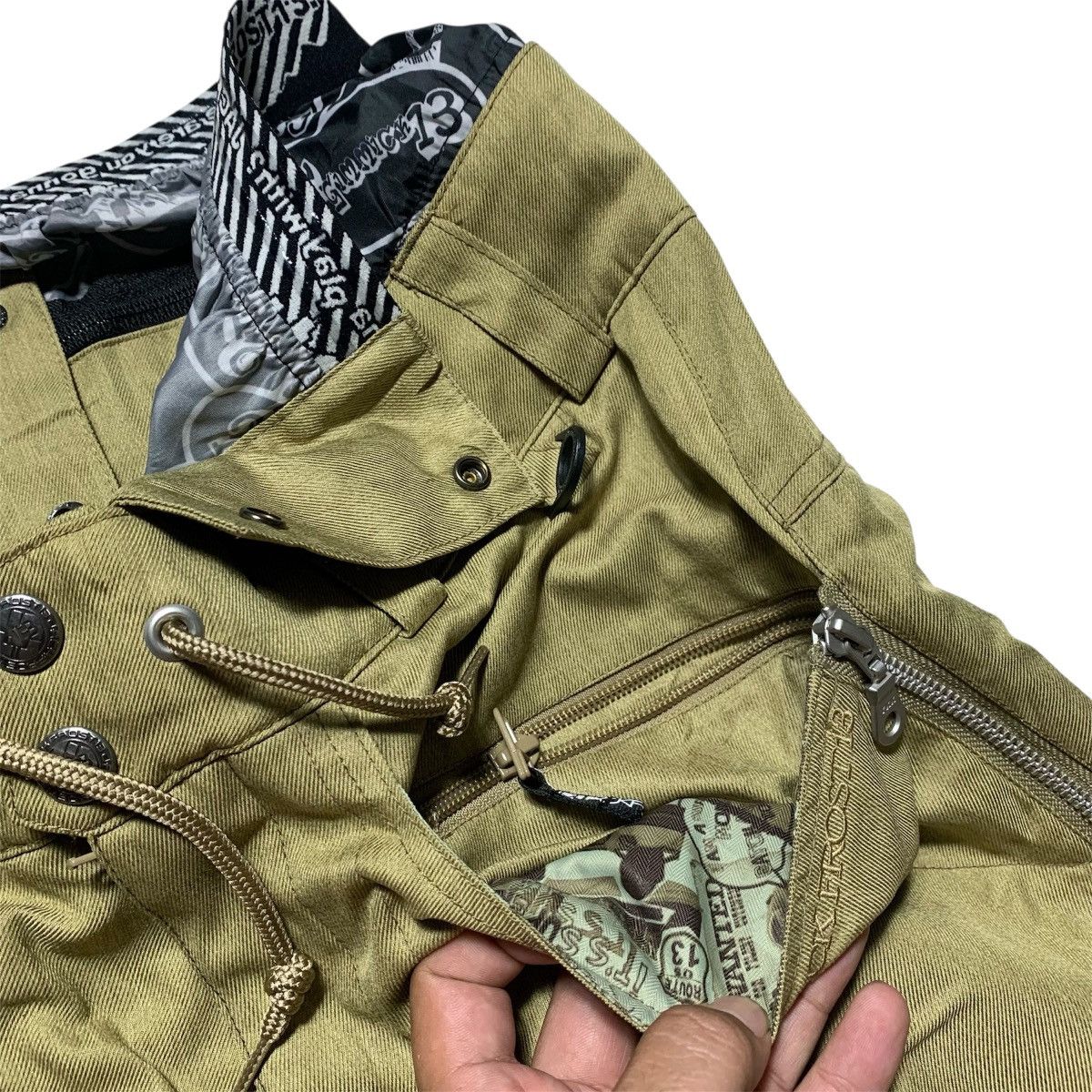 Japanese Brand Double Waist Jack Frost 13 Bondage Flare Multipocket Pants Size US 36 / EU 52 - 7 Thumbnail