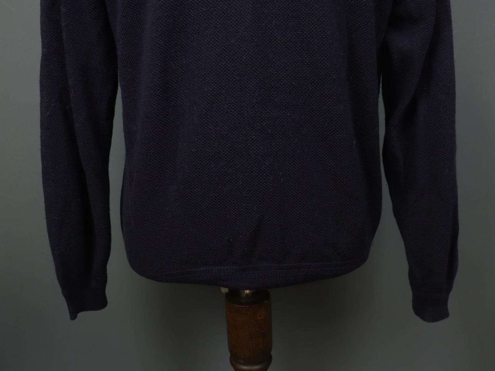 Lacoste Lacoste Navy Tight Knit V-Neck Pullover Sweater Size 7 Size US M / EU 48-50 / 2 - 10 Thumbnail