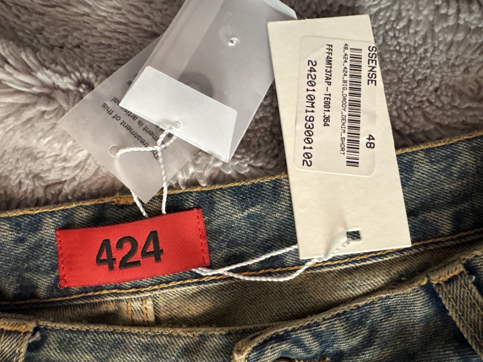 424 424 Blue Big Daddy Denim Shorts Size US 32 / EU 48 - 3 Thumbnail