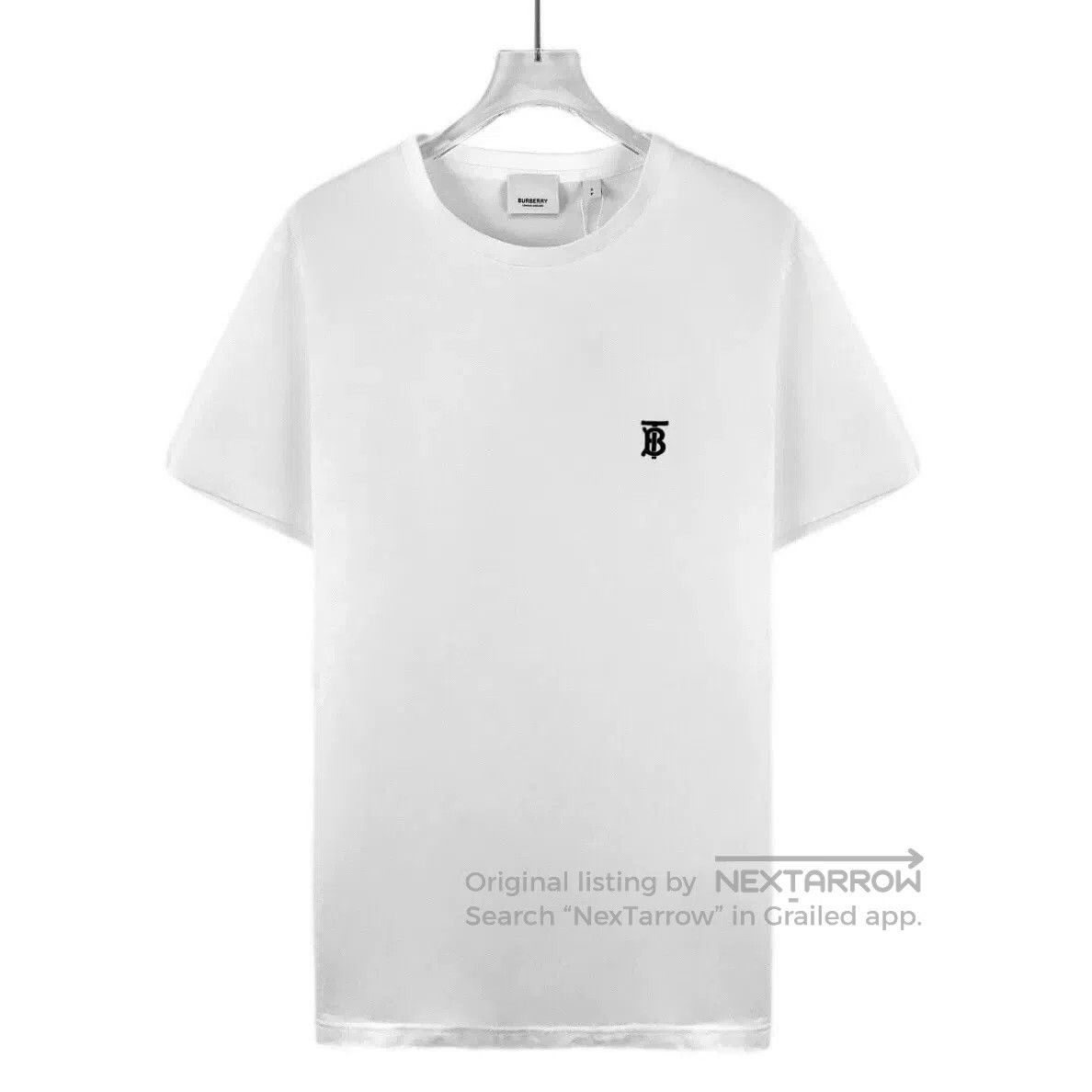 Burberry Burberry White TB Embroidered Cotton T. Size US S / EU 44-46 / 1 - 1 Thumbnail