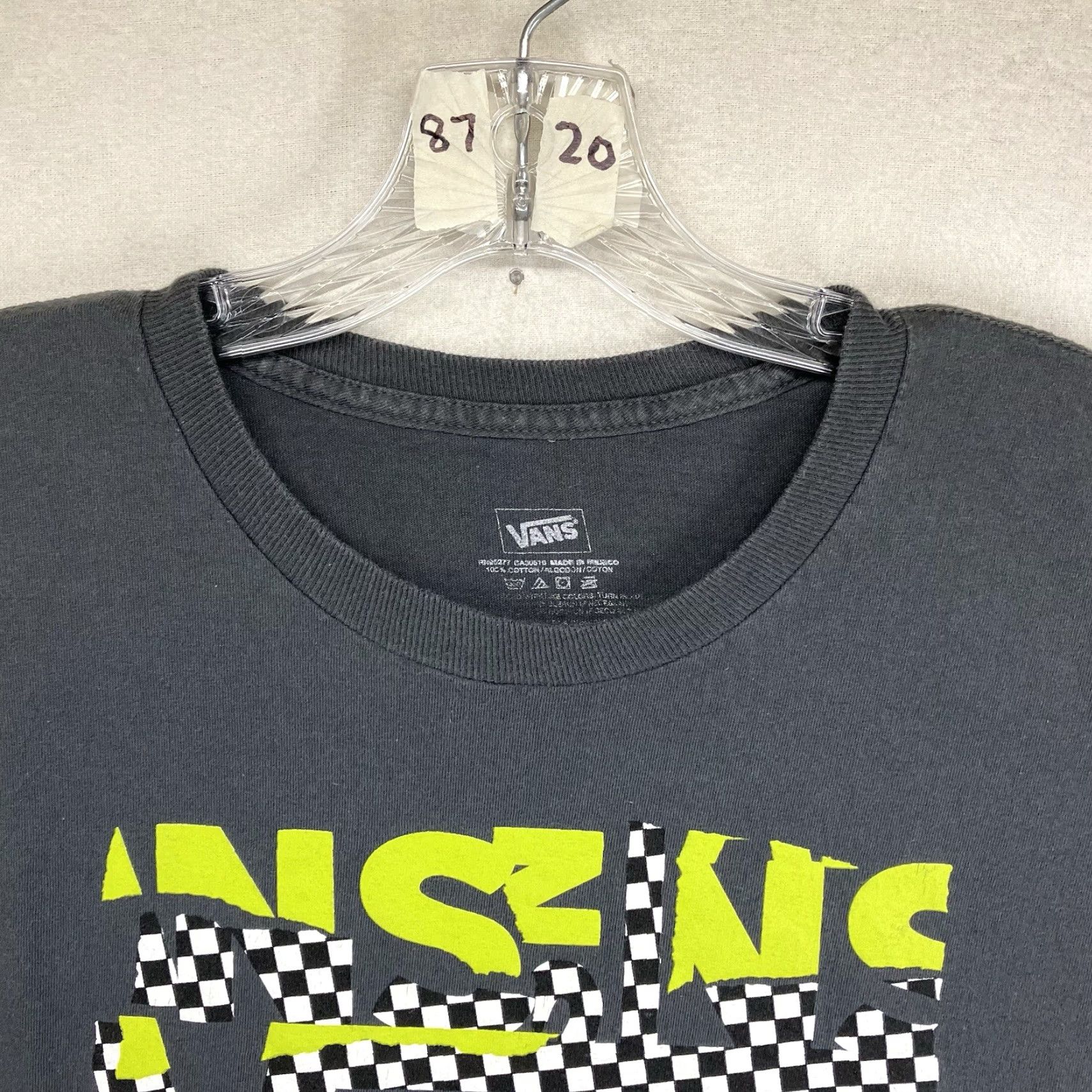 Vans VANS T Shirt Men Large Gray Skater Short Sleeve Neon Abstract Graphic All Cotton Size US L / EU 52-54 / 3 - 5 Thumbnail