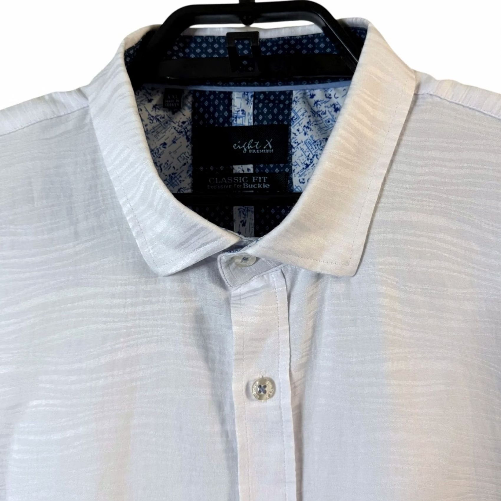 Eight X Buckle Eight X Hidden Button Down Long-Sleeve Shirt White Men XXL Classic-Fit Size US XXL / EU 58 / 5 - 5 Thumbnail