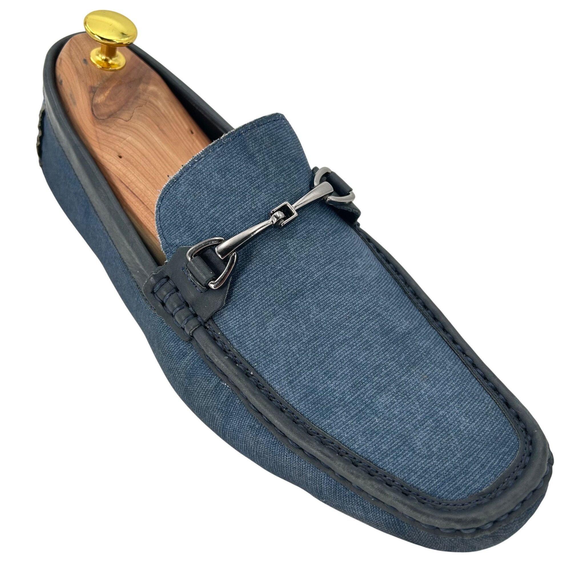 Mercanti Fiorentini Blue Denim Men's 10M Horsebit Driving Loafers Mercanti Fiore Size US 10 / EU 43 - 1 Thumbnail