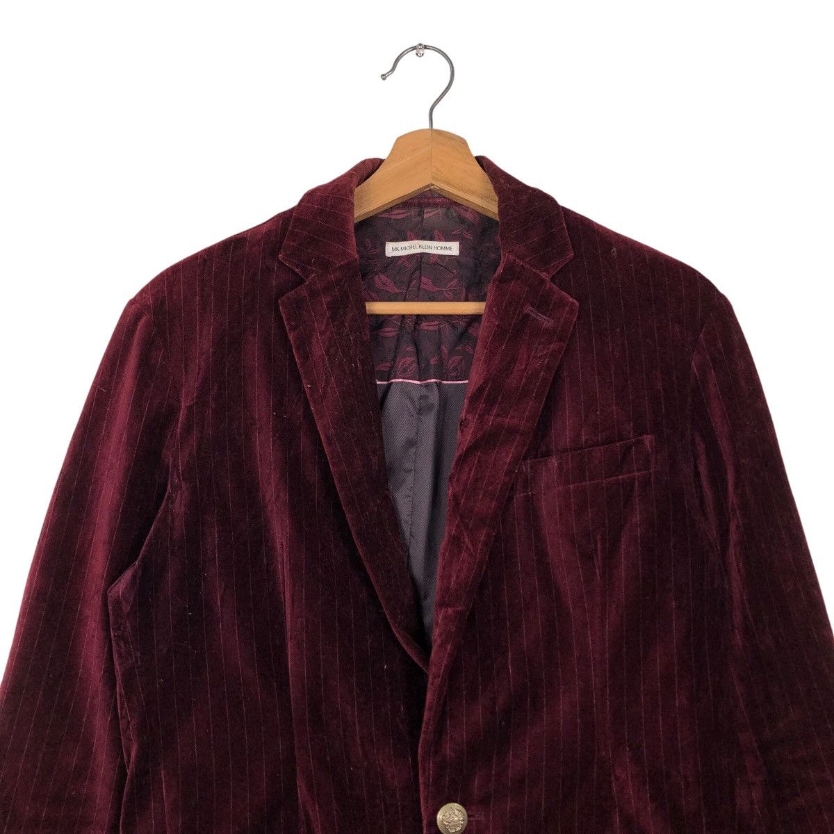 Japanese Brand 📌Vintage Chore Velvet Jacket Striped Michel Klein Homme Size US S / EU 44-46 / 1 - 4 Thumbnail