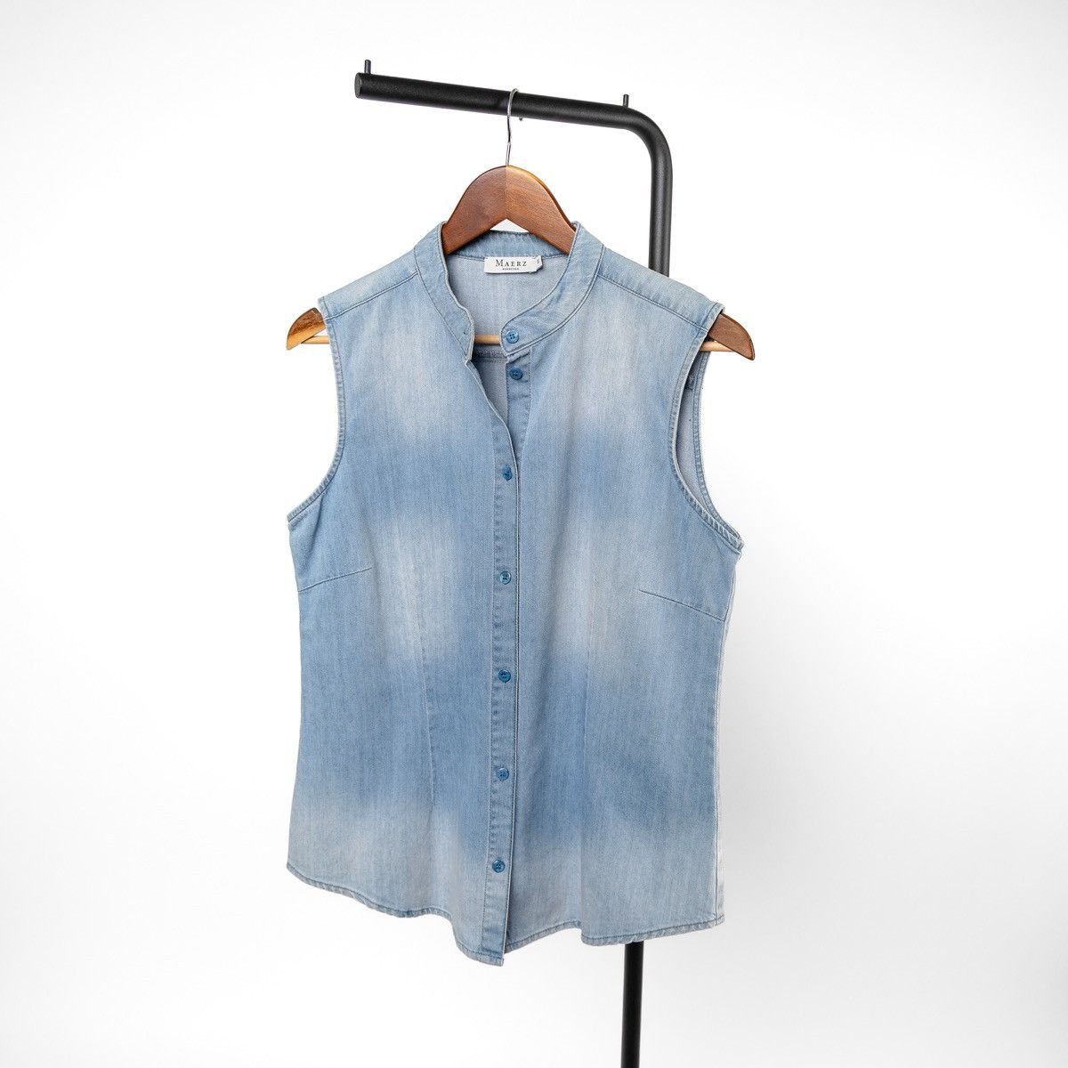 Other Maerz Muenchen Womens Denim Vest Blue Sleeveless Button Up Size M / US 6-8 / IT 42-44 - 1 Thumbnail