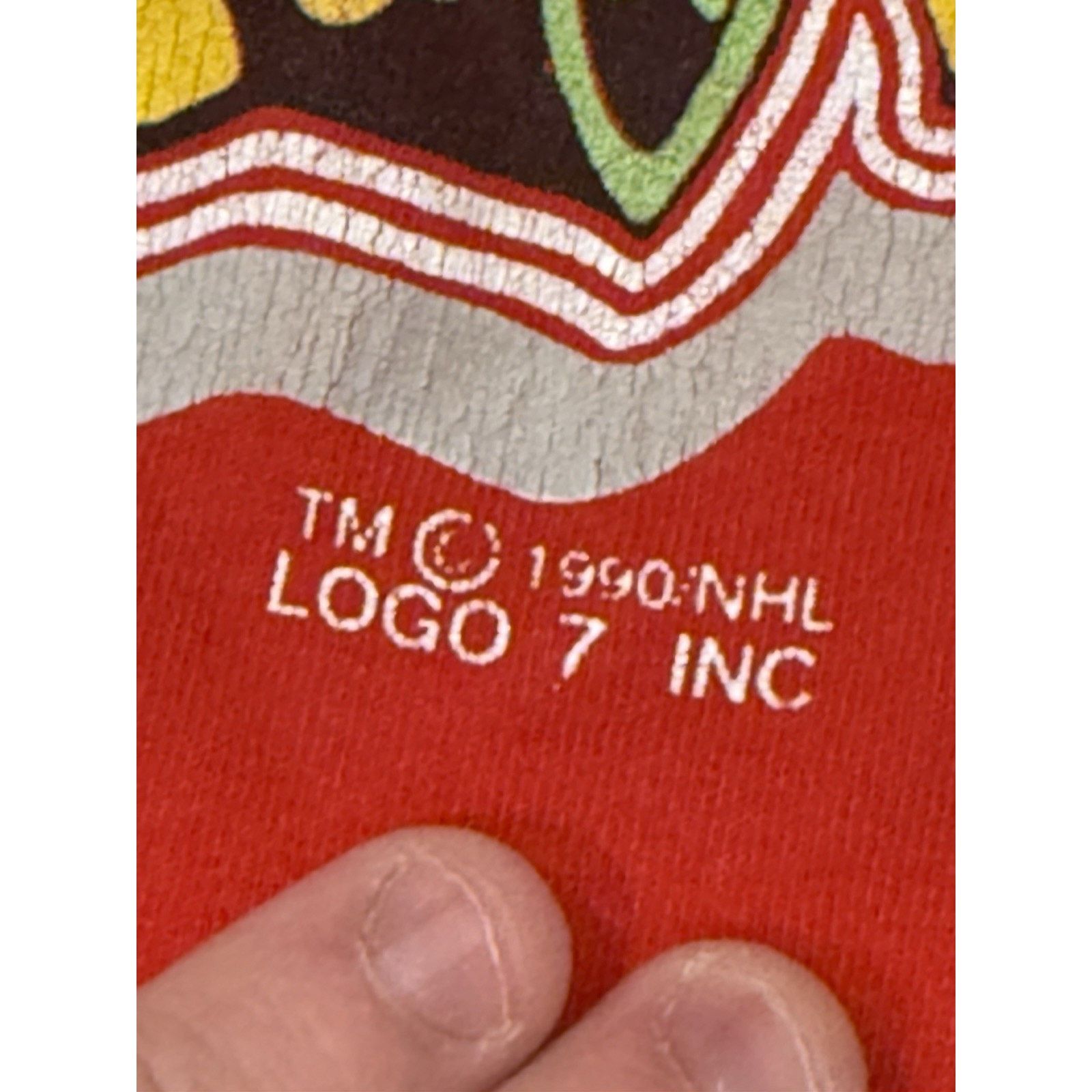 Fruit Of The Loom Chicago Blackhawks NHL Hockey 90s 1990 Tee Shirt Large Size US L / EU 52-54 / 3 - 3 Thumbnail
