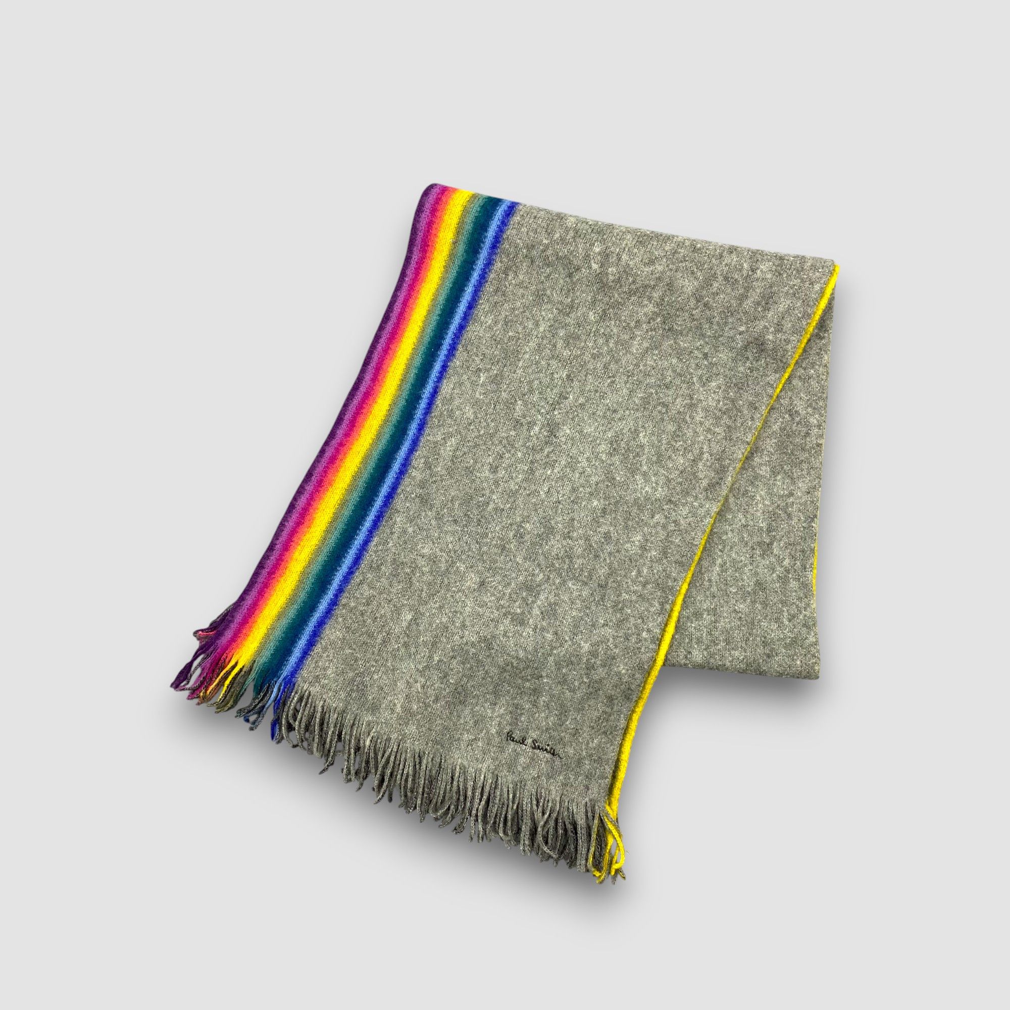 Paul Smith Vintage Paul Smith Scarf Fringe Ribbed Knit Wool Scarves Size ONE SIZE - 3 Thumbnail