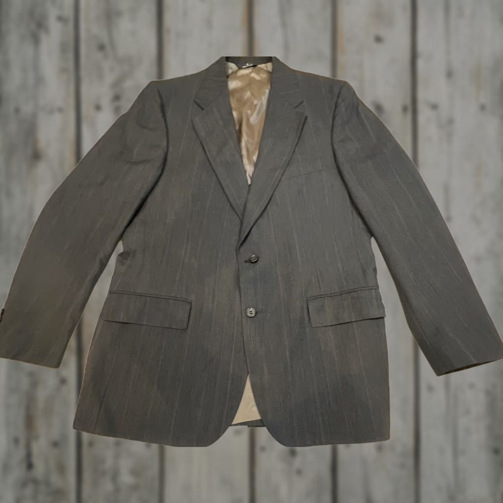 Ralph Lauren VINTAGE POLO UNIVERSITY CLUB by RALPH LAUREN Blazer Striped Men’s M Tapered Blazer Single-Breasted Notch Lapel Black USA Men Size US M / EU 48-50 / 2 - 1 Thumbnail