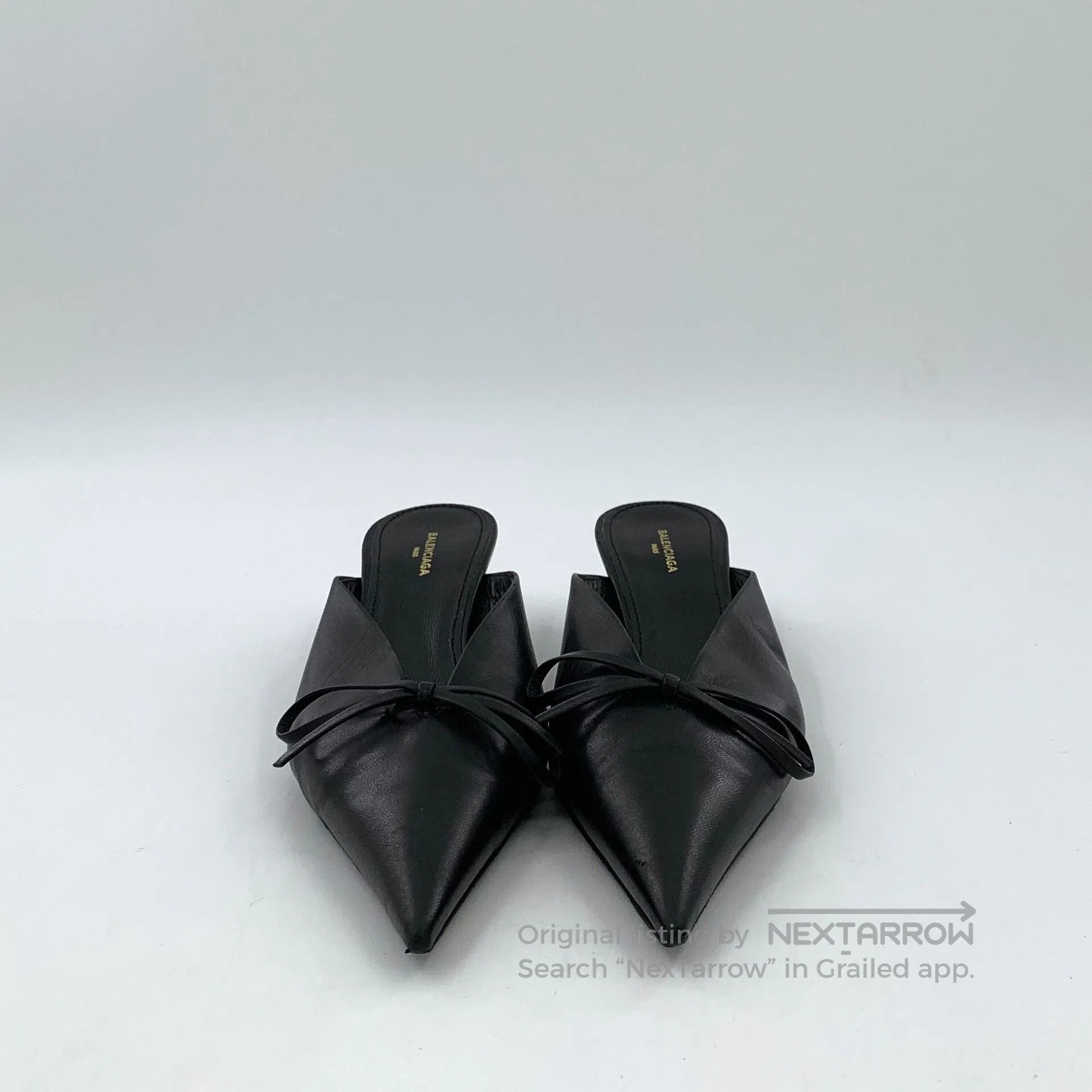 Balenciaga Balenciaga Knife Pointed Bow Mule Heels. Size US 4 / IT 34 - 3 Thumbnail
