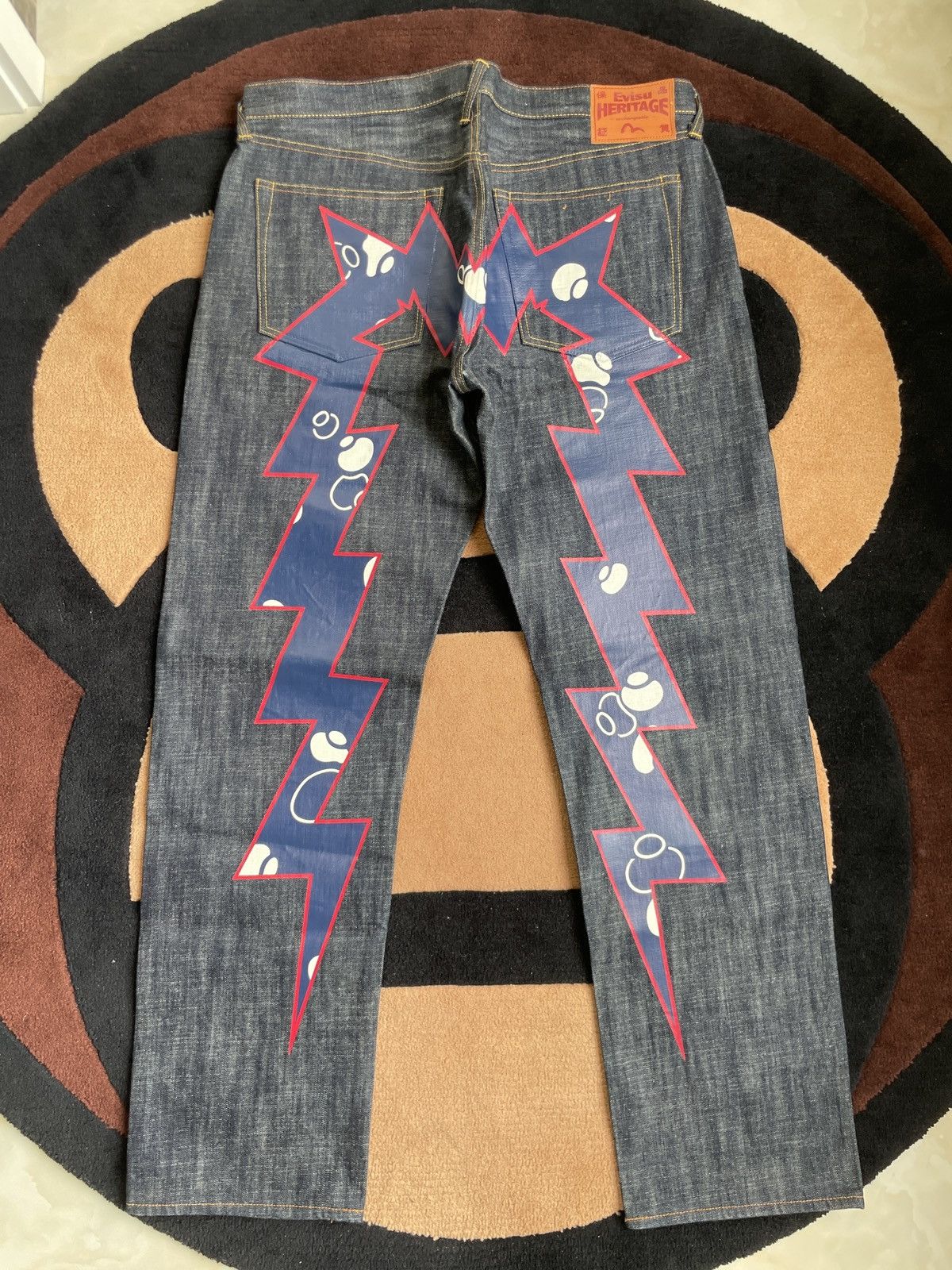 image of Evisu Japanese Daicock Style Jeans！new!!size：38 in Black Blue, Men's