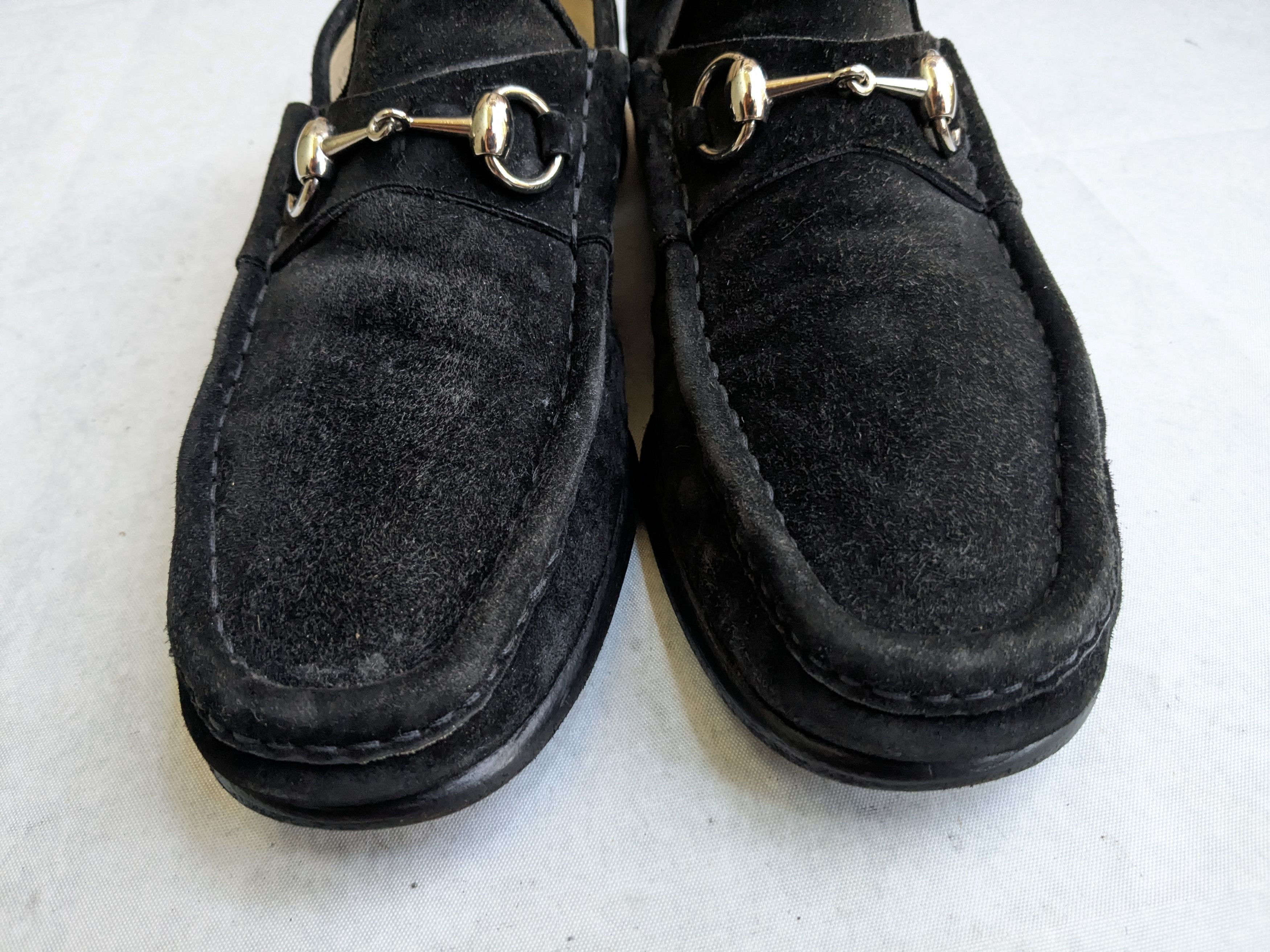 Gucci Gucci Horsebit Loafers Black Suede 9 D Suede Leather Slip On Size US 9 / EU 42 - 4 Thumbnail