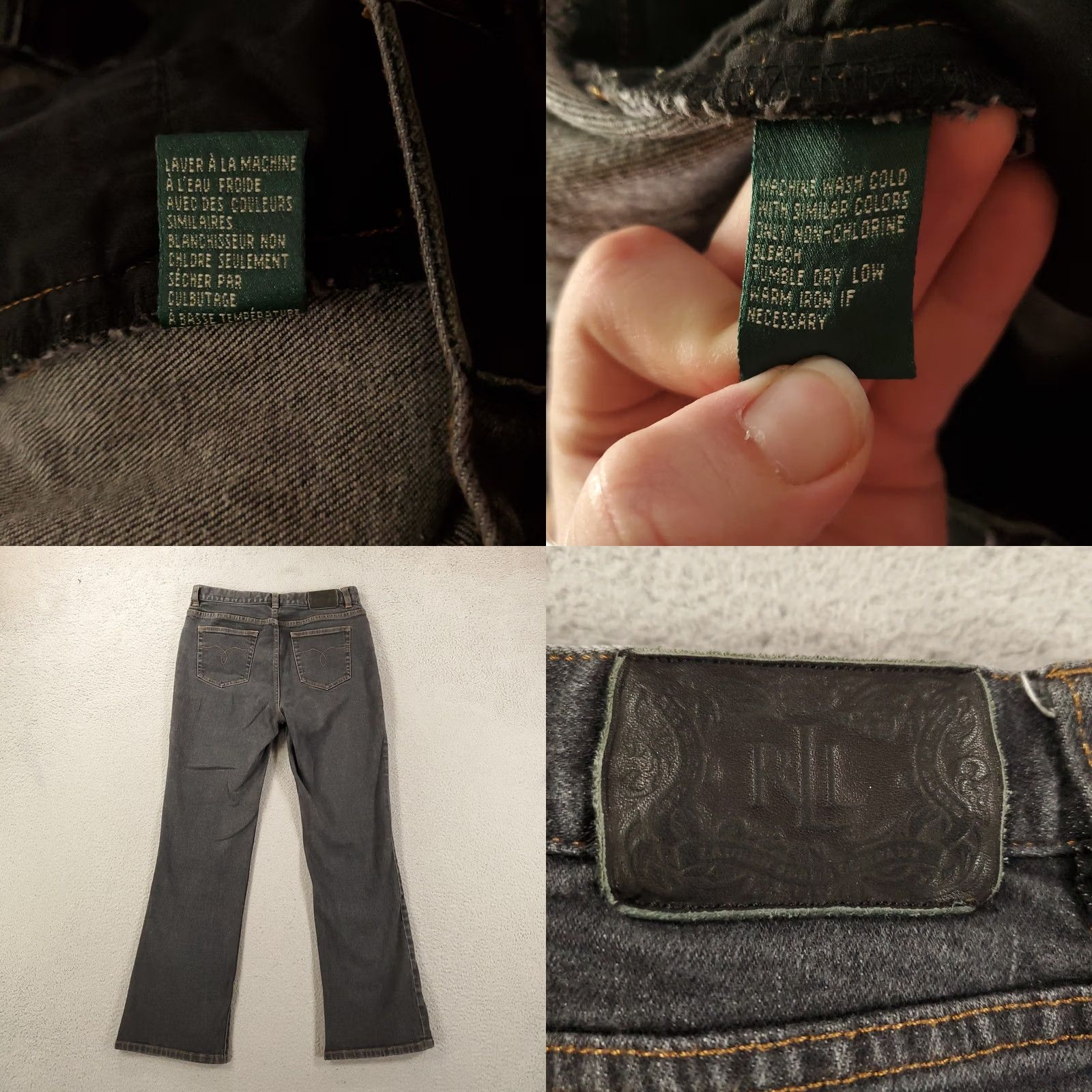 CO Lauren Jeans Co Womens Jeans Black Denim Stretch 8 30x30 Premium Size 30" / US 8 / IT 44 - 8 Thumbnail