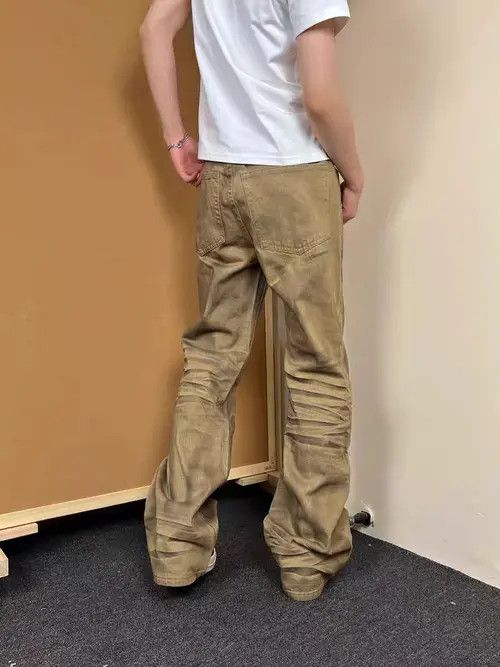VIBE Washed and Aged Vintage Street Hip Hop Micro Flare Jeans Size US 32 / EU 48 - 4 Thumbnail