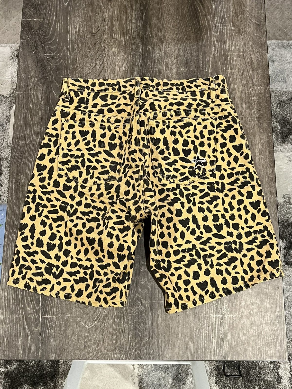 Supreme Supreme Washed Denim Shorts Leopard RARE Size US 30 / EU 46 - 2 Thumbnail