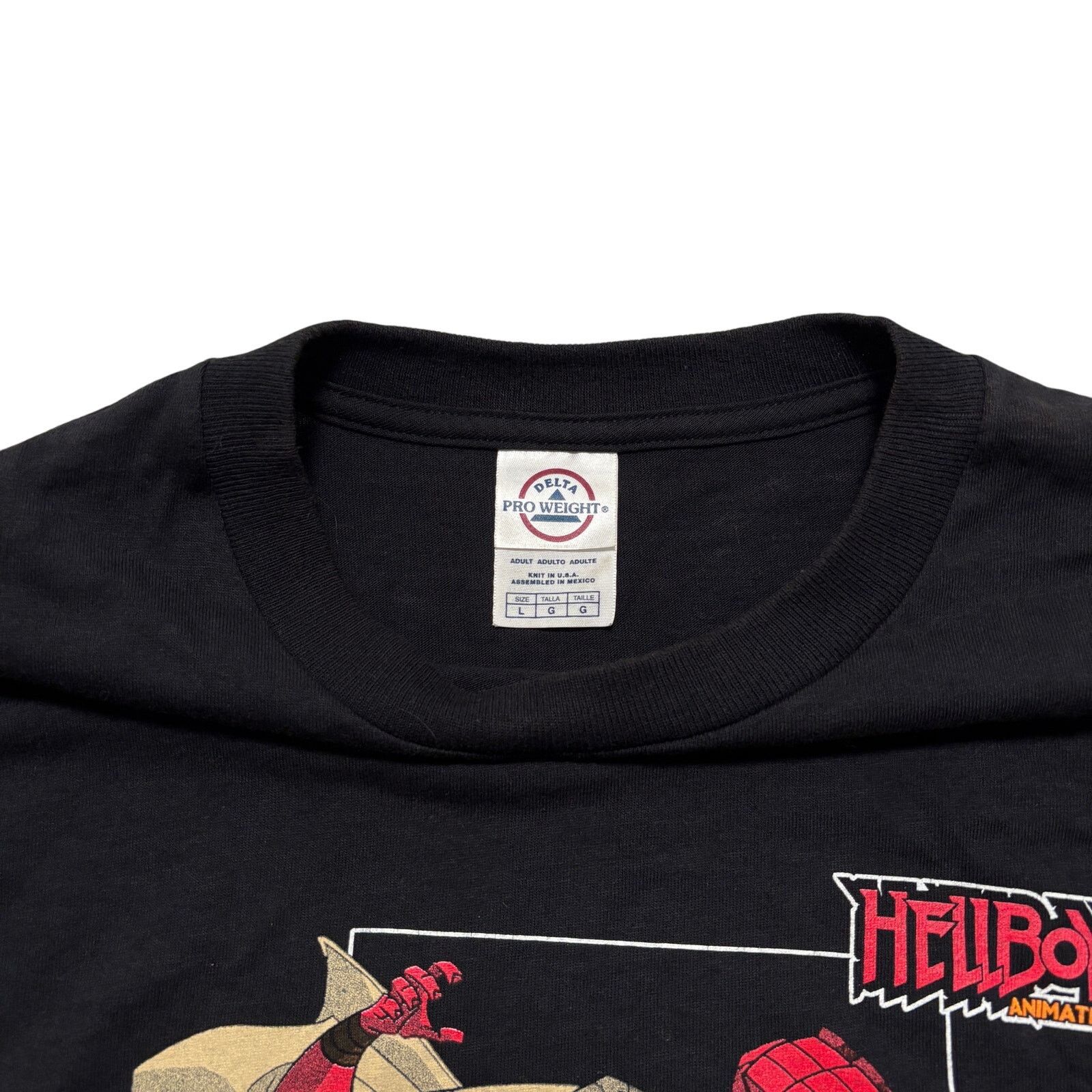 Delta VTG Y2K 00s Hellboy Animated Series Black Graphic T-Shirt L Size US L / EU 52-54 / 3 - 3 Thumbnail