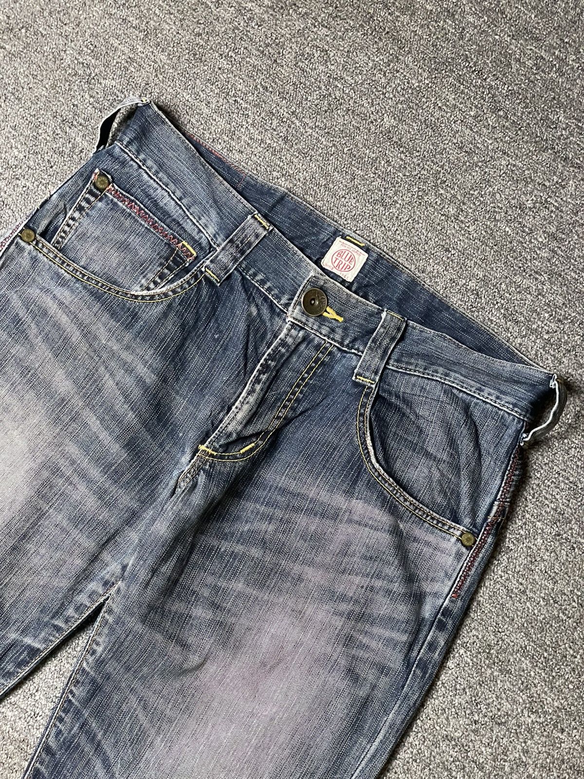 Edwin × Vintage EDWIN x BLUE TRIP Distressed Denim Jeans (93) Size US 35 - 4 Thumbnail