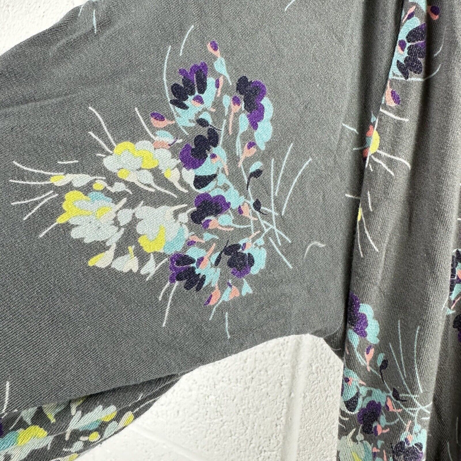 Boden Boden Midi Dress 10, Grey Floral Viscose Size L / US 10 / IT 46 - 6 Thumbnail