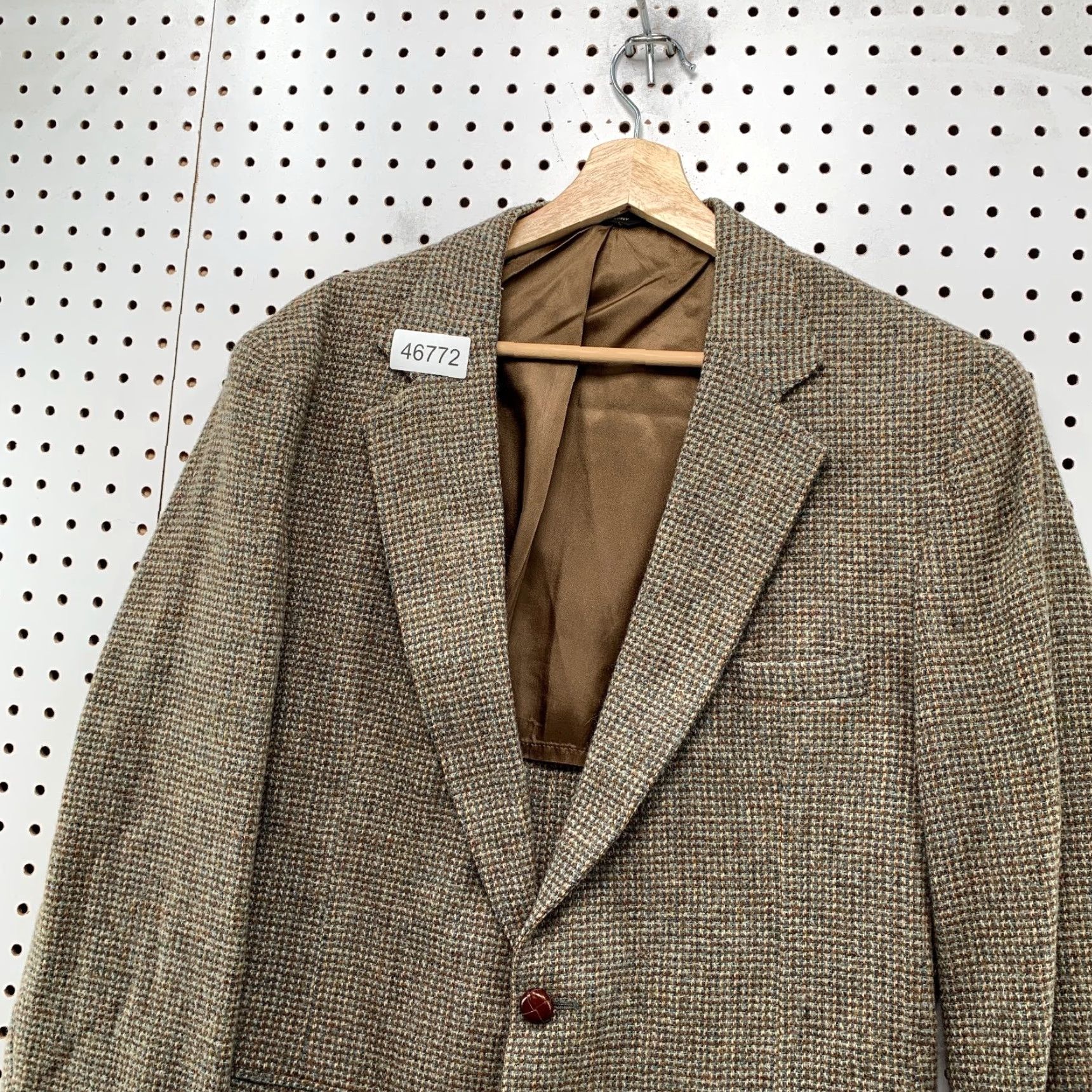 Vintage VINTAGE Carson Pirie Scott Blazer Mens 40 Brown Wool Tweed Union USA Sports Coat Jacket Size 40R - 7 Thumbnail