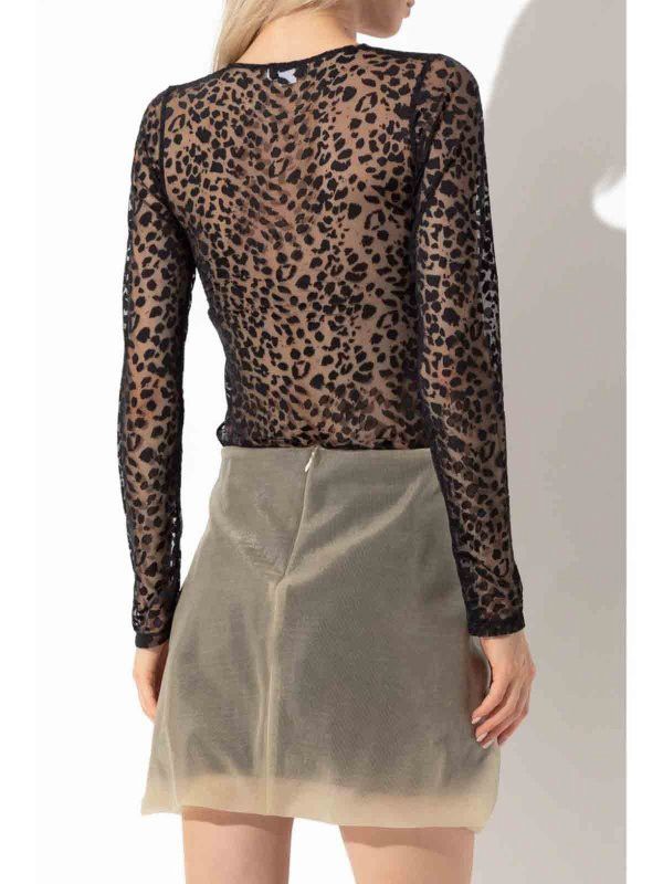 Alexander McQueen o1srvl11e0226 Leopard Devoré Top In Multicolor Size M / US 6-8 / IT 42-44 - 4 Thumbnail