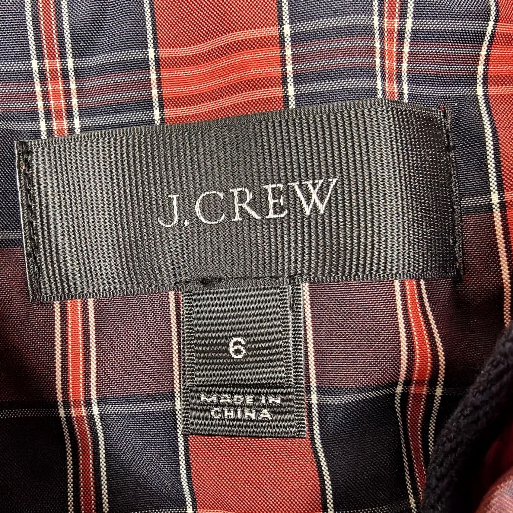 J.Crew J.Crew Coat Womens 6 Red Nylon Plaid Rain Snap Front Lightweight Lined Midlength Size M / US 6-8 / IT 42-44 - 3 Thumbnail