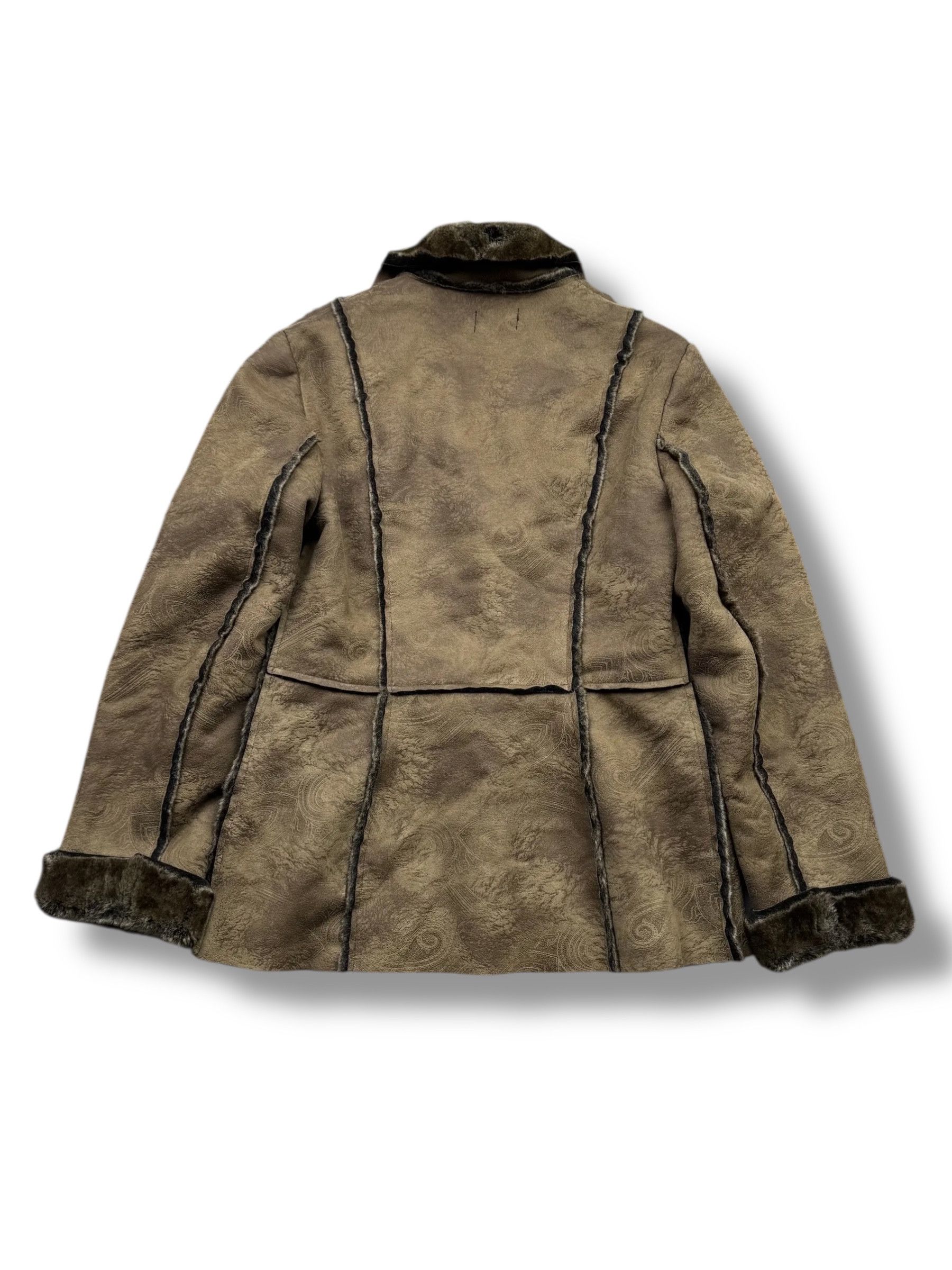 Japanese Brand Faux Sheepskin Coat From The 90's(V96) Size M / US 6-8 / IT 42-44 - 6 Thumbnail