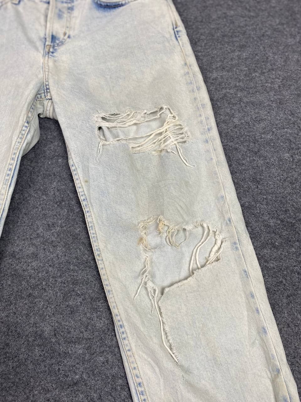 Other &denim acid wash distressed denim nice design Size US 33 - 15 Thumbnail