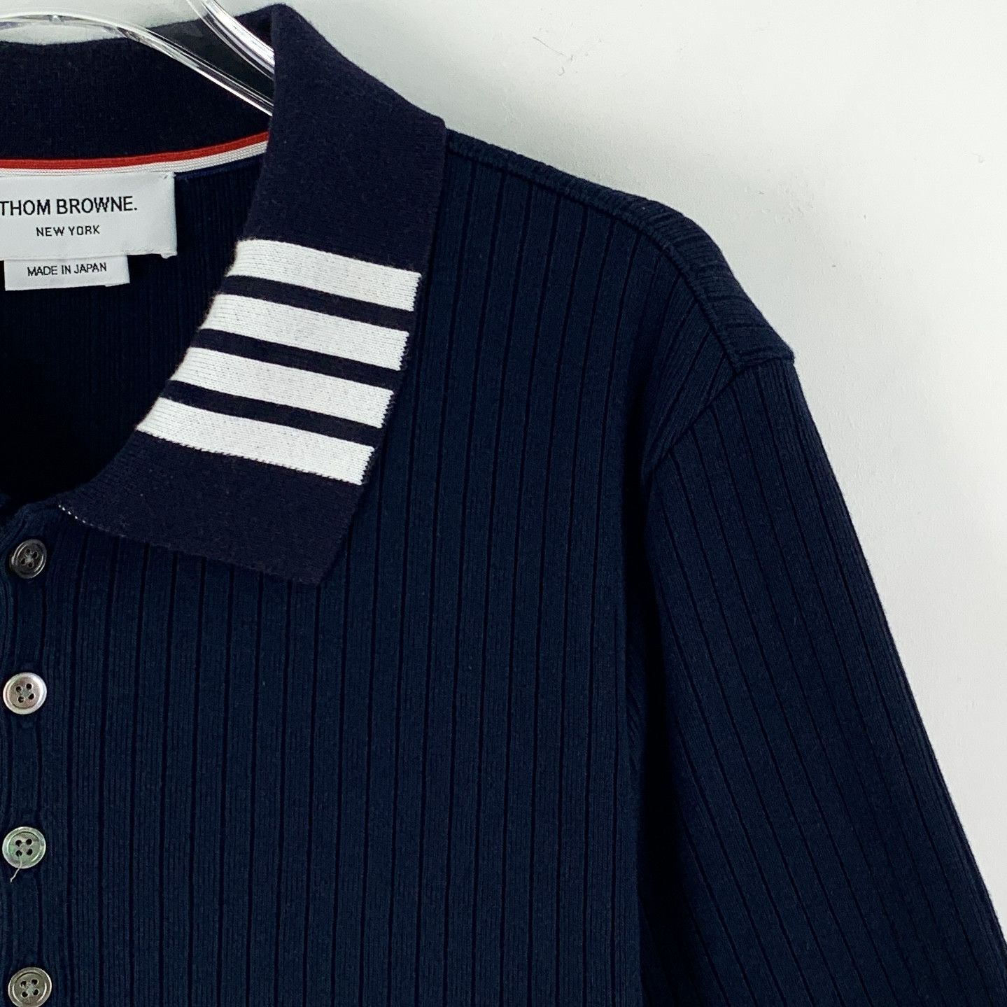 Thom Browne Thom Browne Four-Bar Polo Navy (1) Size US S / EU 44-46 / 1 - 3 Thumbnail
