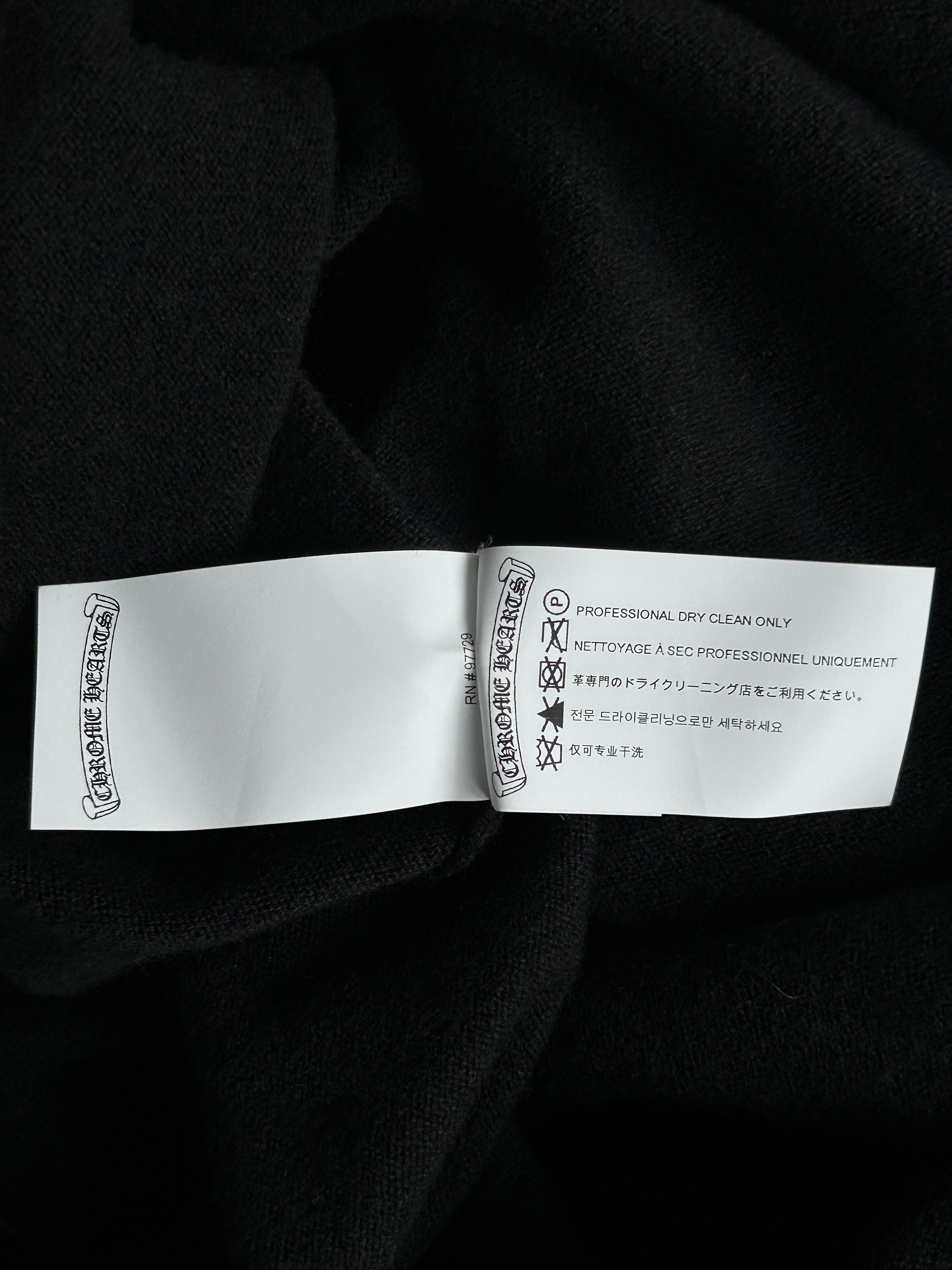 Chrome Hearts Black & Rhinestone Cross Women's Cashmere Sweater Size L / US 10 / IT 46 - 6 Thumbnail