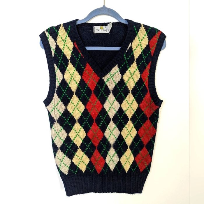90's Argyle Sweater Vest