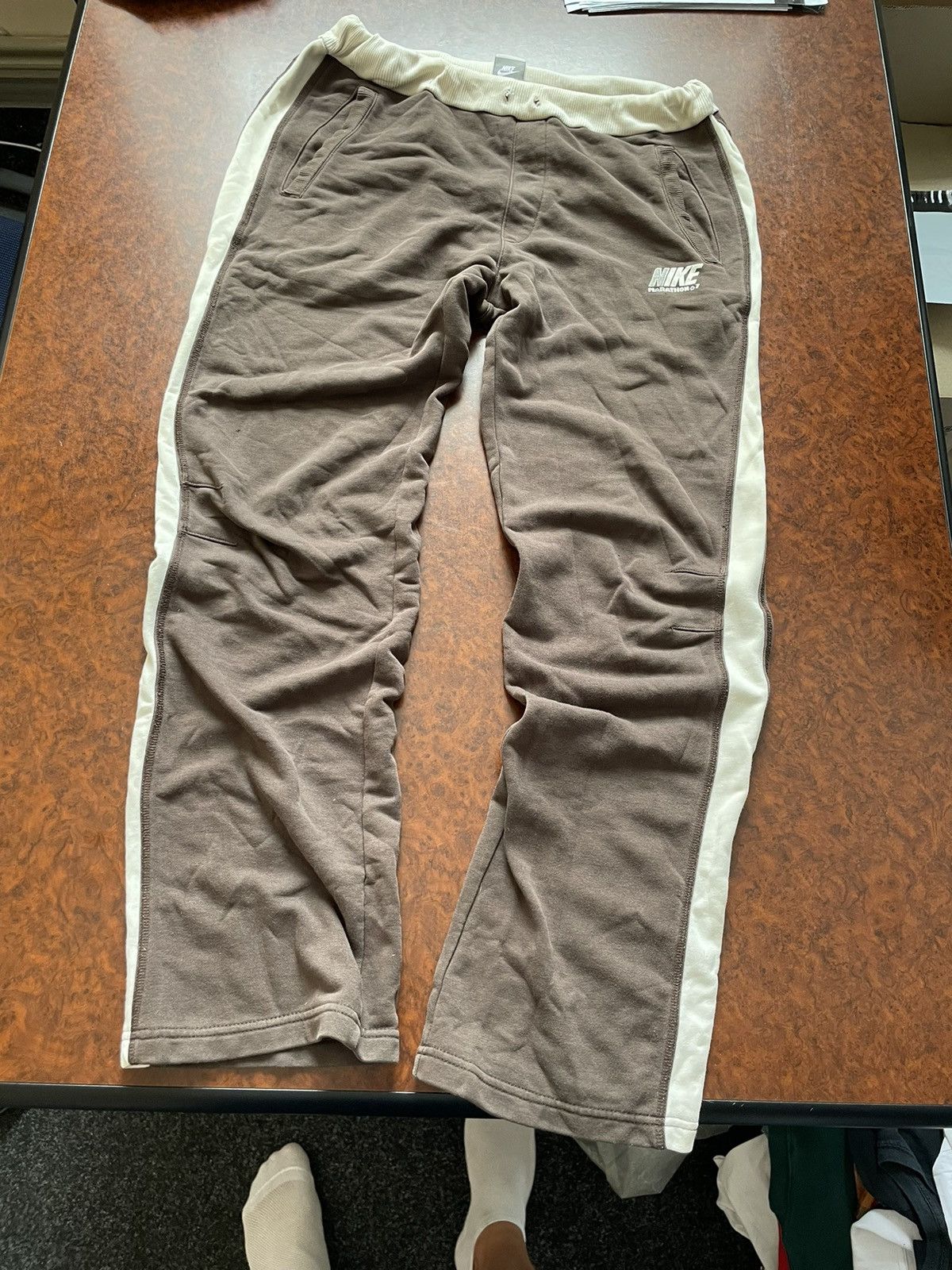 Nike × Vintage Brown nike pants trousers joggers baggy swoosh tn acg shox Size US 33 - 1 Thumbnail