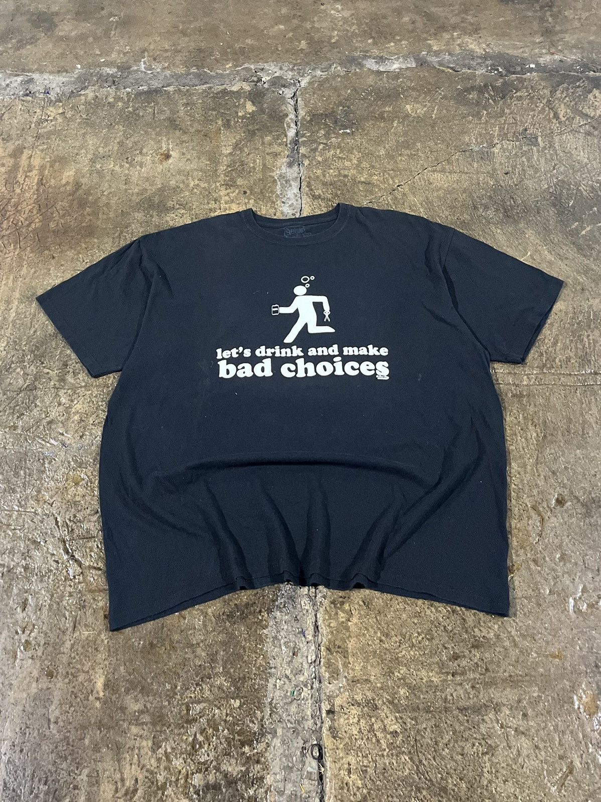 Vintage Crazy Y2K Let's Drink & Make Bad Choices Humor Drinking Tee Size US XXL / EU 58 / 5 - 2 Thumbnail