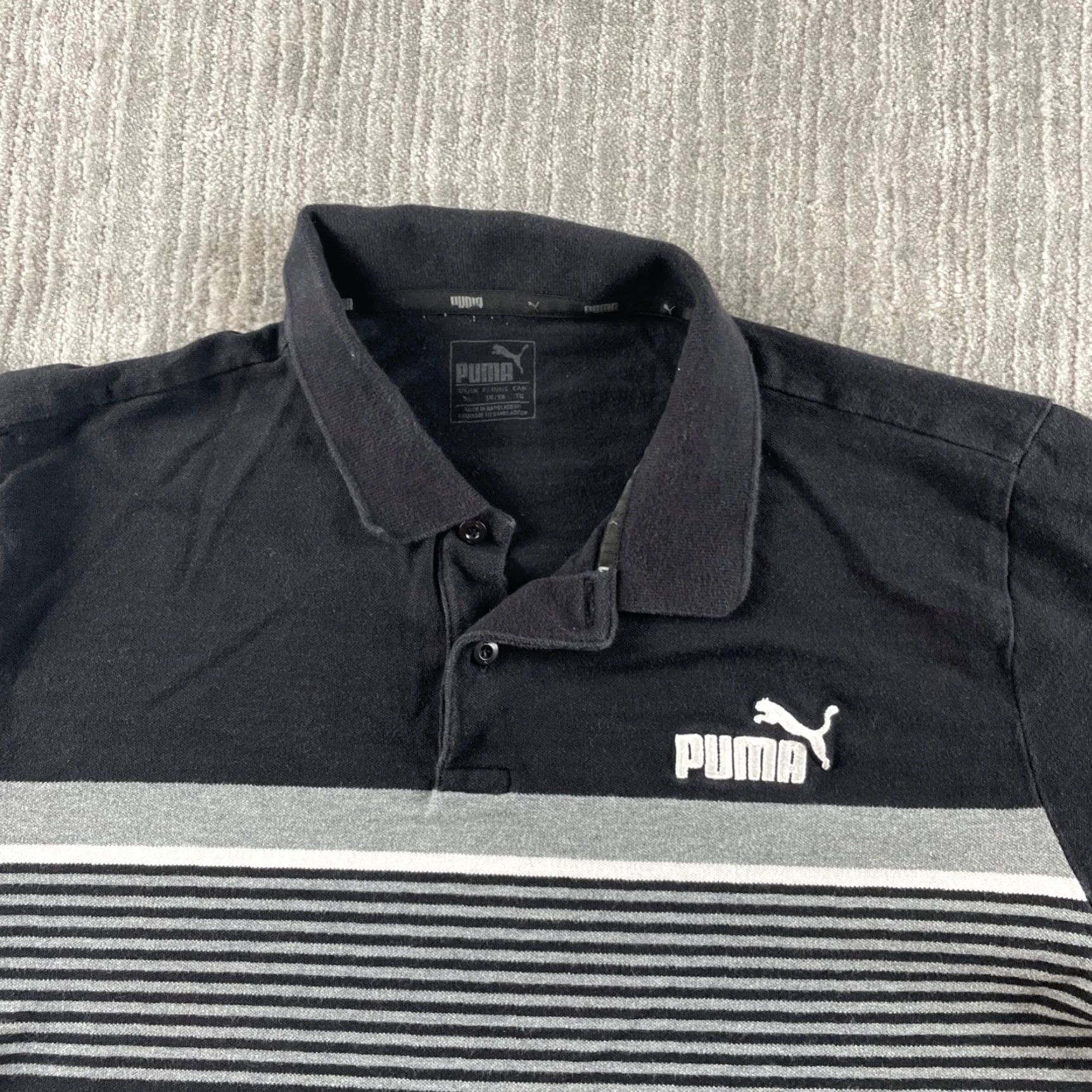 Puma Puma Polo Shirt Adult XL Black Polo Shirt Casual Rugby Mens Size US XL / EU 56 / 4 - 4 Thumbnail