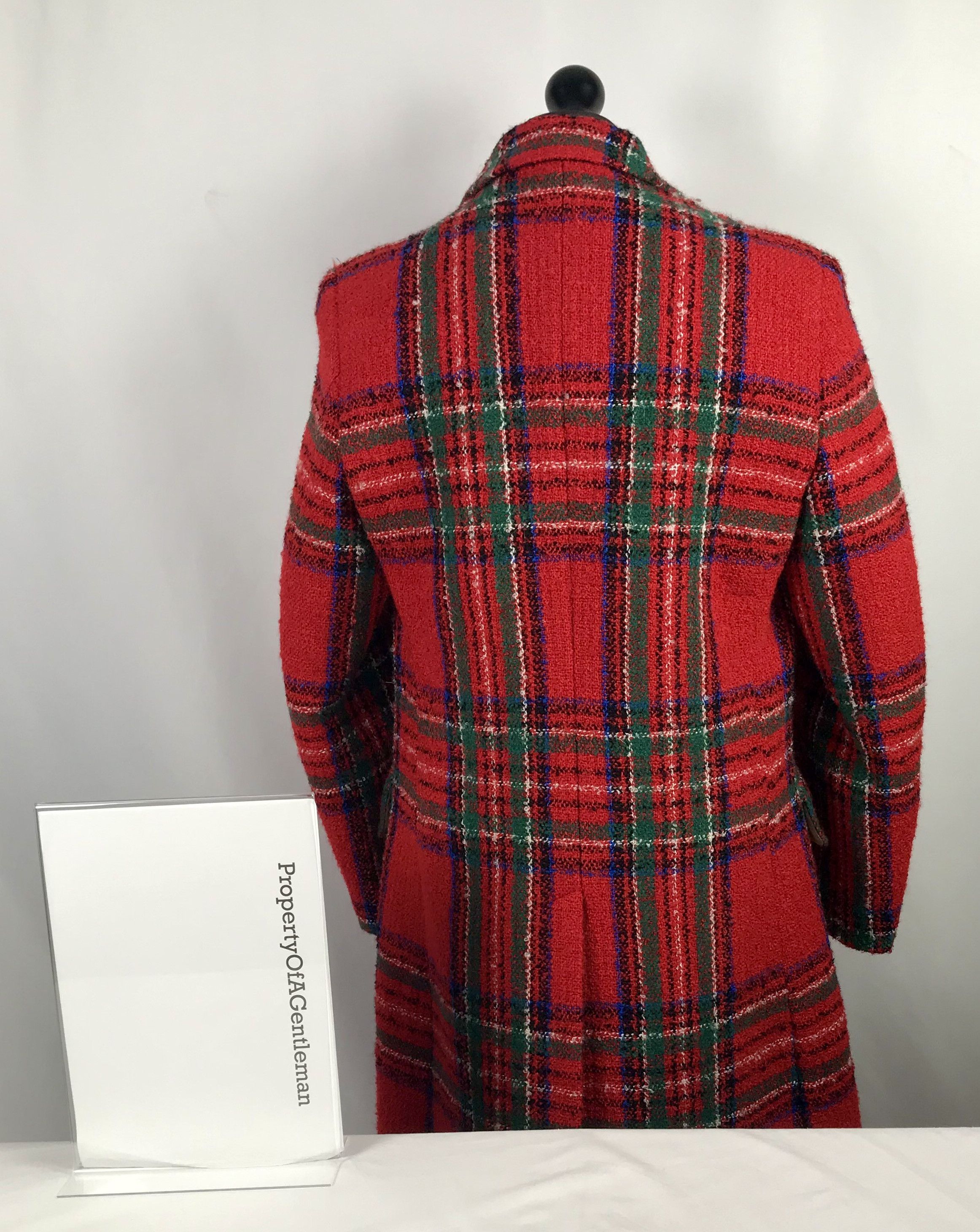 Gucci Gucci Men's Red Tartan Overcoat Size US L / EU 52-54 / 3 - 5 Thumbnail