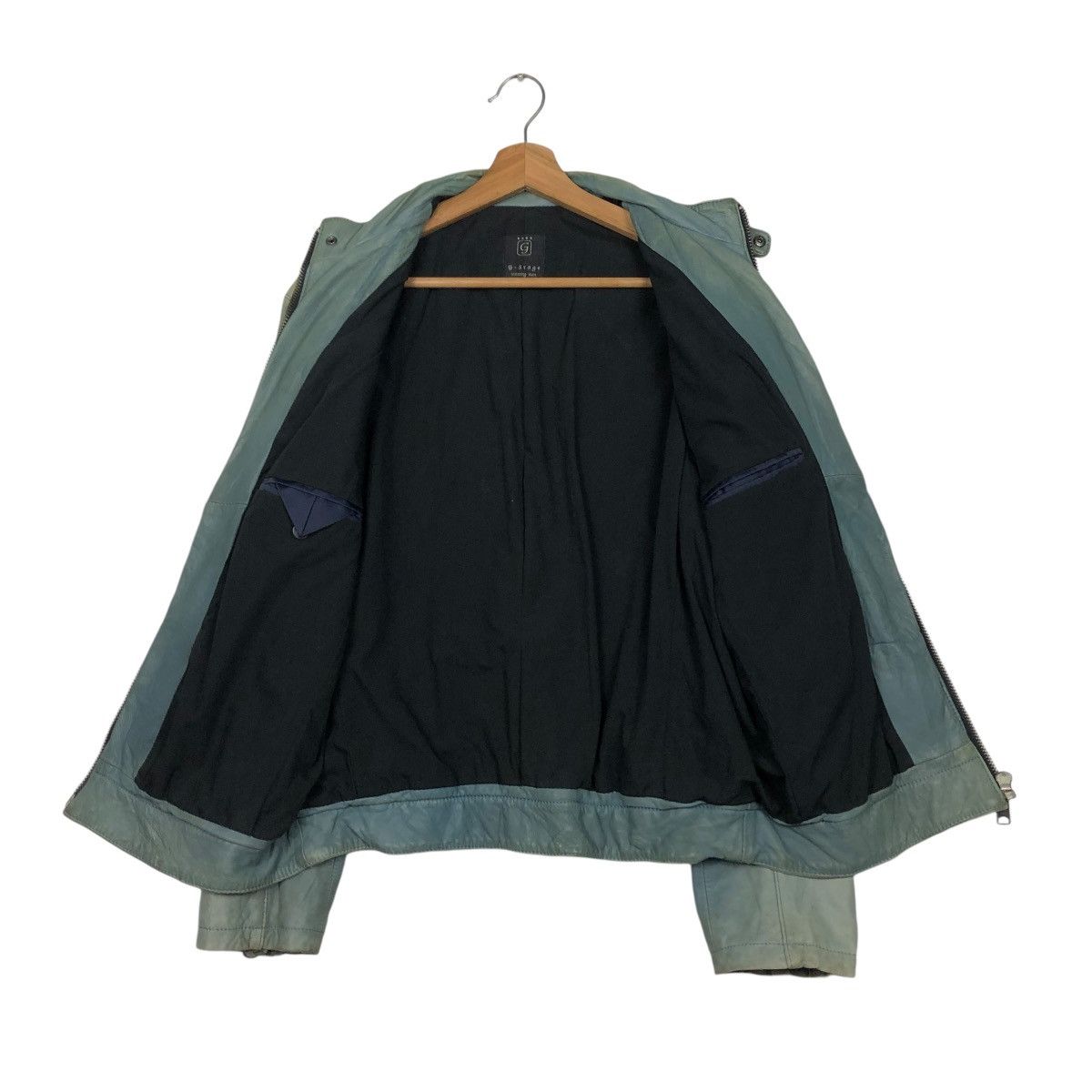 Japanese Brand 🔥VINTAGE CROPPED BIKER LEATHER JACKET G-STAGE ISSEY MIYAKE Size US M / EU 48-50 / 2 - 15 Thumbnail