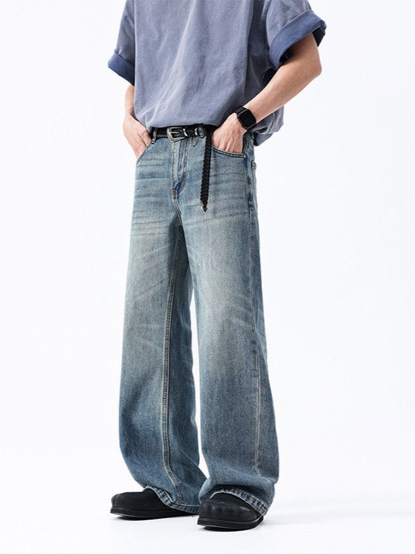 Japanese Brand Men's American Cleanfit Retro Washed Whiskered Jeans Size US 32 / EU 48 - 3 Thumbnail
